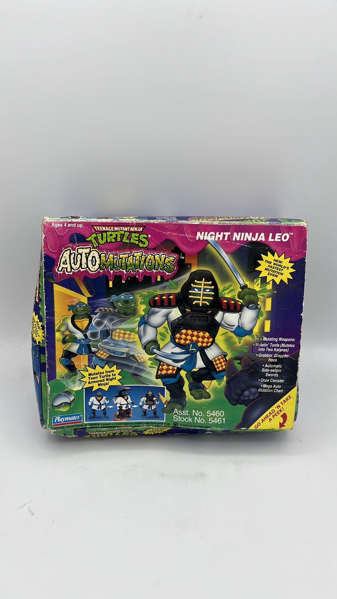 Playmates TMNT Figure AutoMutations Night Ninja Leo Vintage (1993) Damaged
