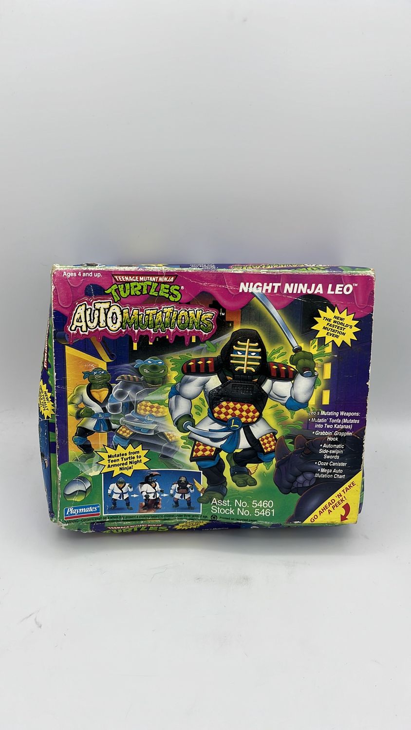 Playmates TMNT Figure AutoMutations Night Ninja Leo Vintage (1993) Damaged