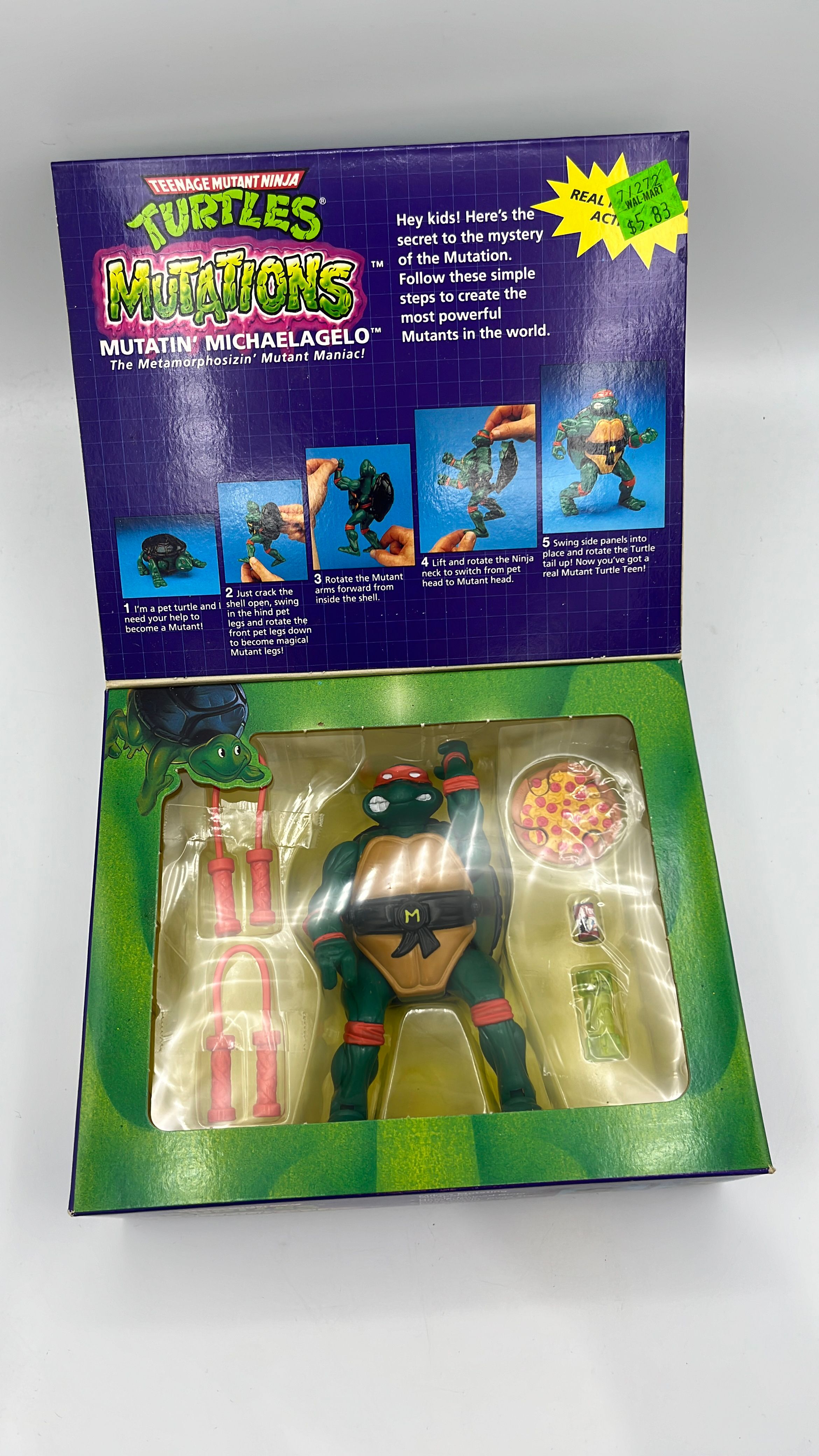 Playmates TMNT Figure Mutations Mutatin’ Michaelangelo Vintage 1992 view 2