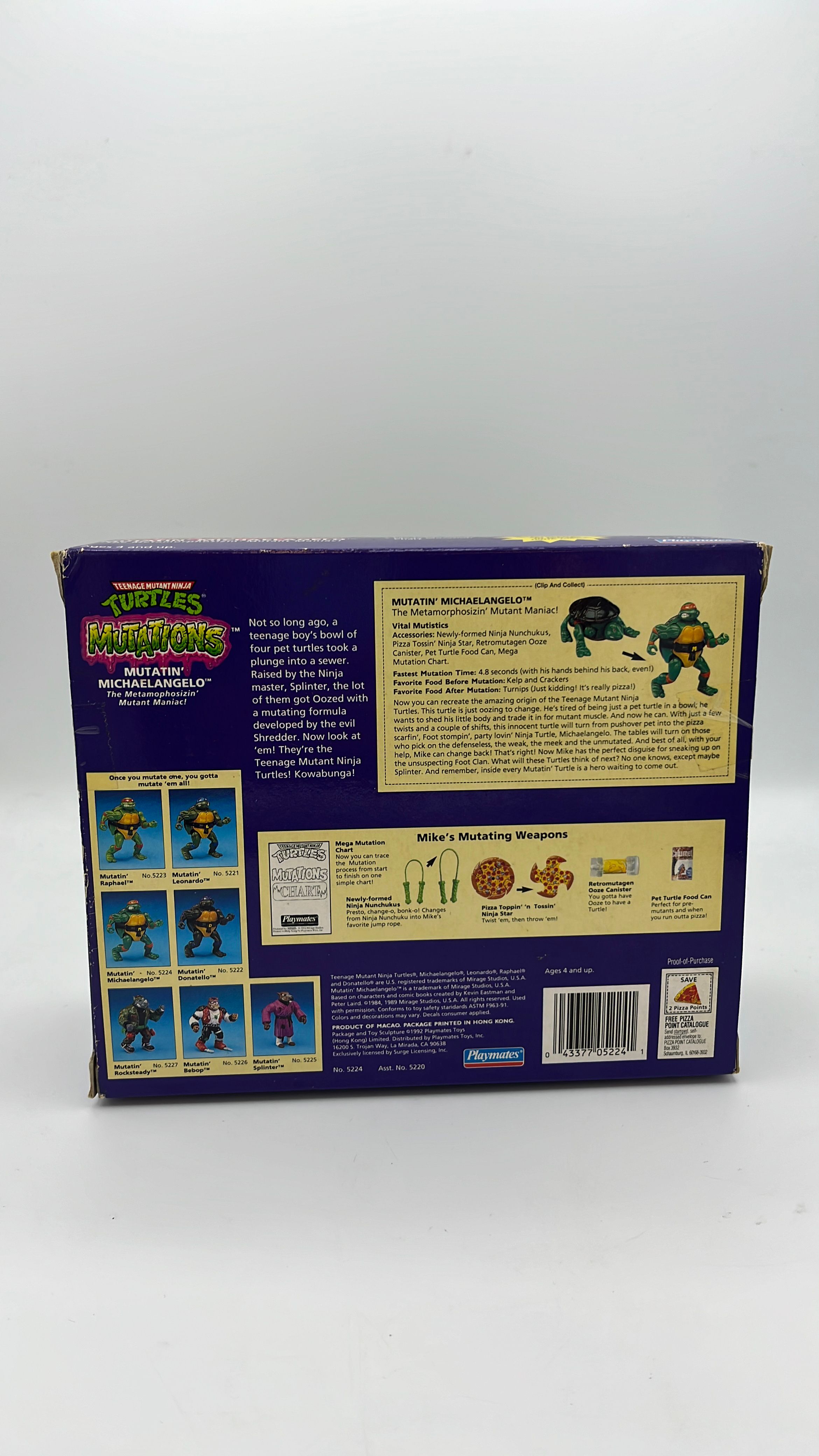 Playmates TMNT Figure Mutations Mutatin’ Michaelangelo Vintage 1992 view 3