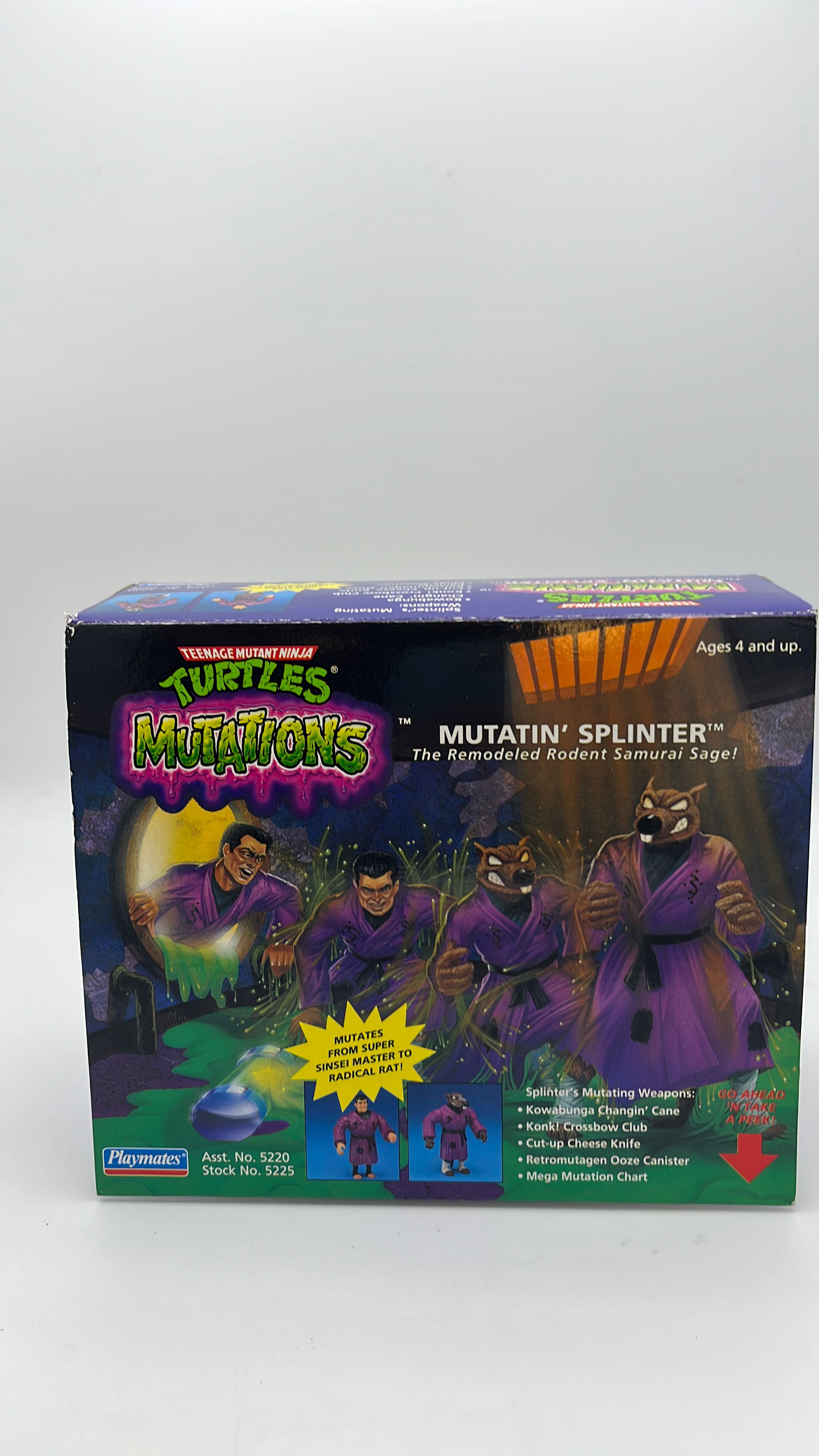 Playmates TMNT Mutations Mutatin’ Splinter Vintage Figure 1992 (used) view 4