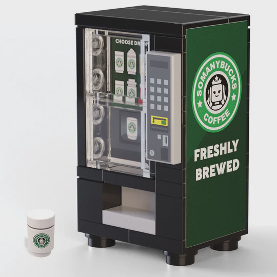 B3 Somanybucks Coffee Vending Machine Custom Lego