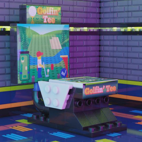 B3 Golfin' Tee Arcade Building Set Custom Lego