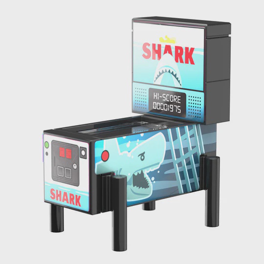 B3 Shark Pinball Arcade Machine Building Set Custom Lego
