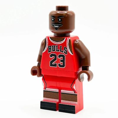 B3 MJ #23 (Red Jersey) Basketball Player Minifigure Custom Lego