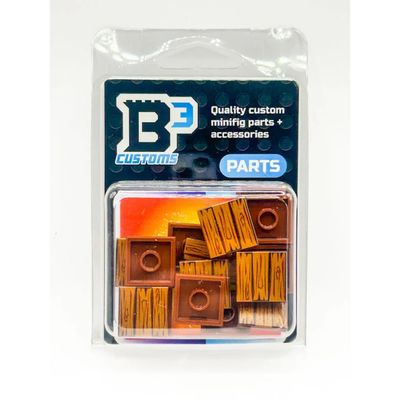 B3 Dark Hardwood Tile Part Pack (20 Tiles) Custom Lego