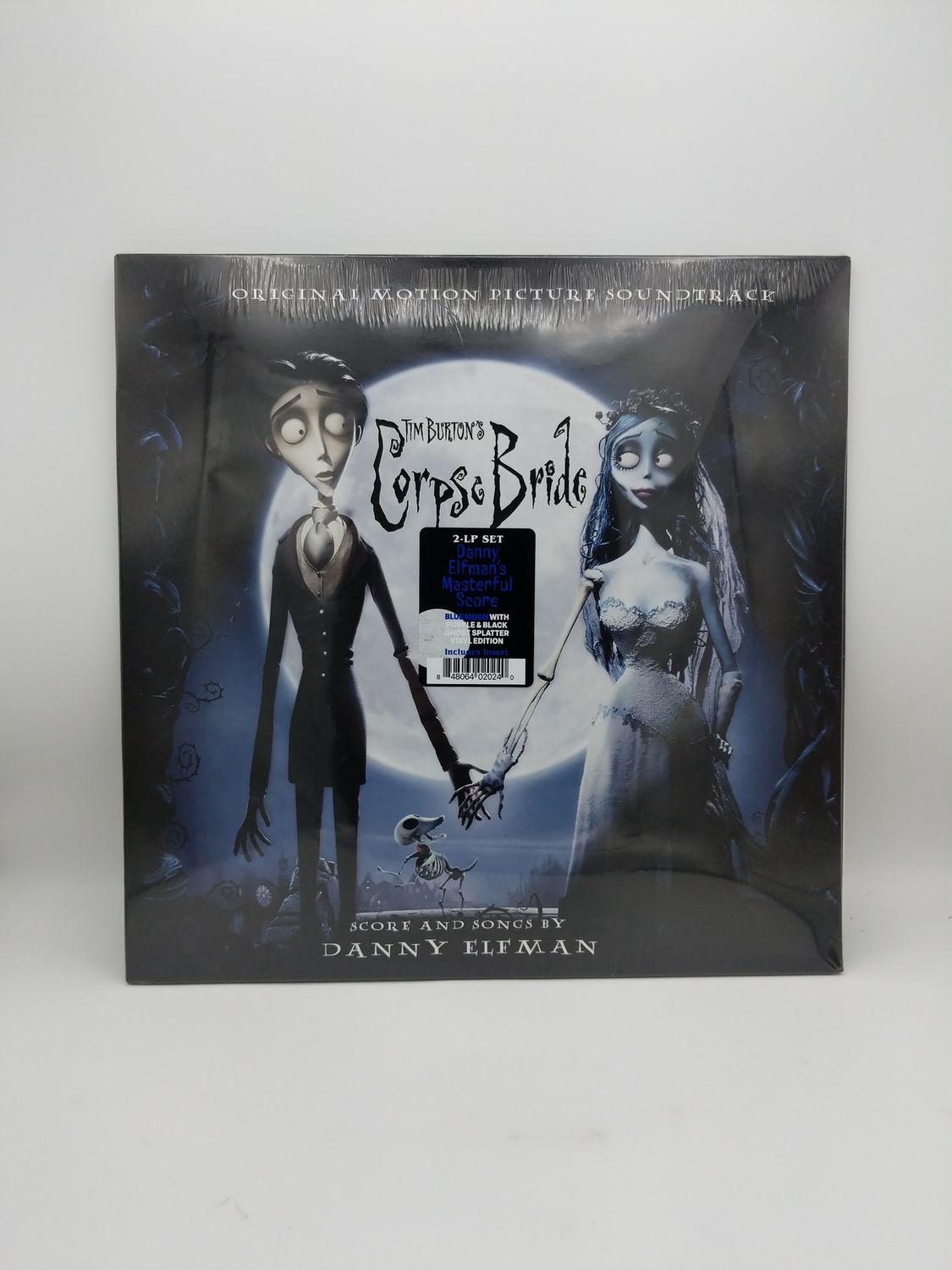 Vinyl Record | Danny Elfman | Corpse Bride Soundtrack Blue Moon w/Purple &amp; Black Ghost Splatter