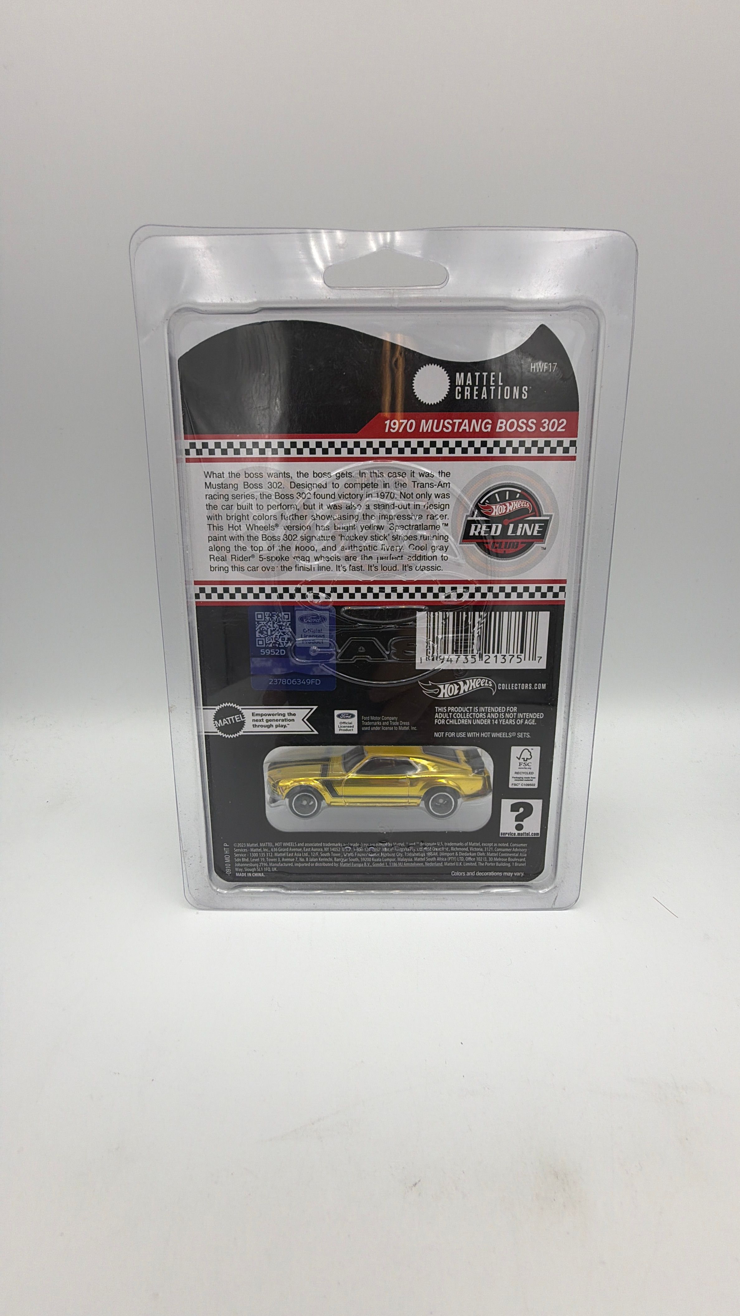 Mattel Hotwheels 2023 RLC 1970 Mustang Boss 302 view 3