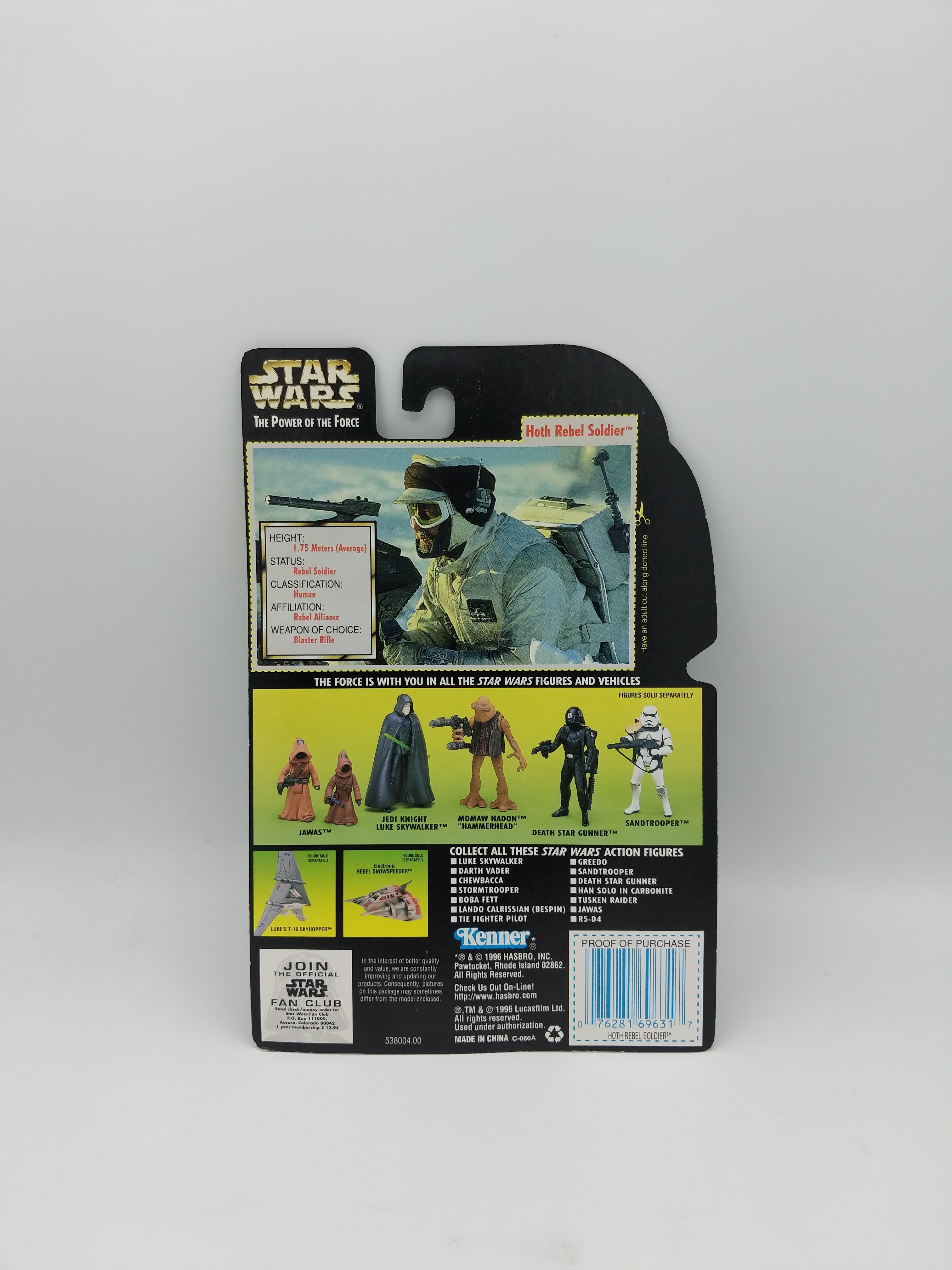 Kenner Star Wars Hoth Rebel Soldier Figure 1996 view 2