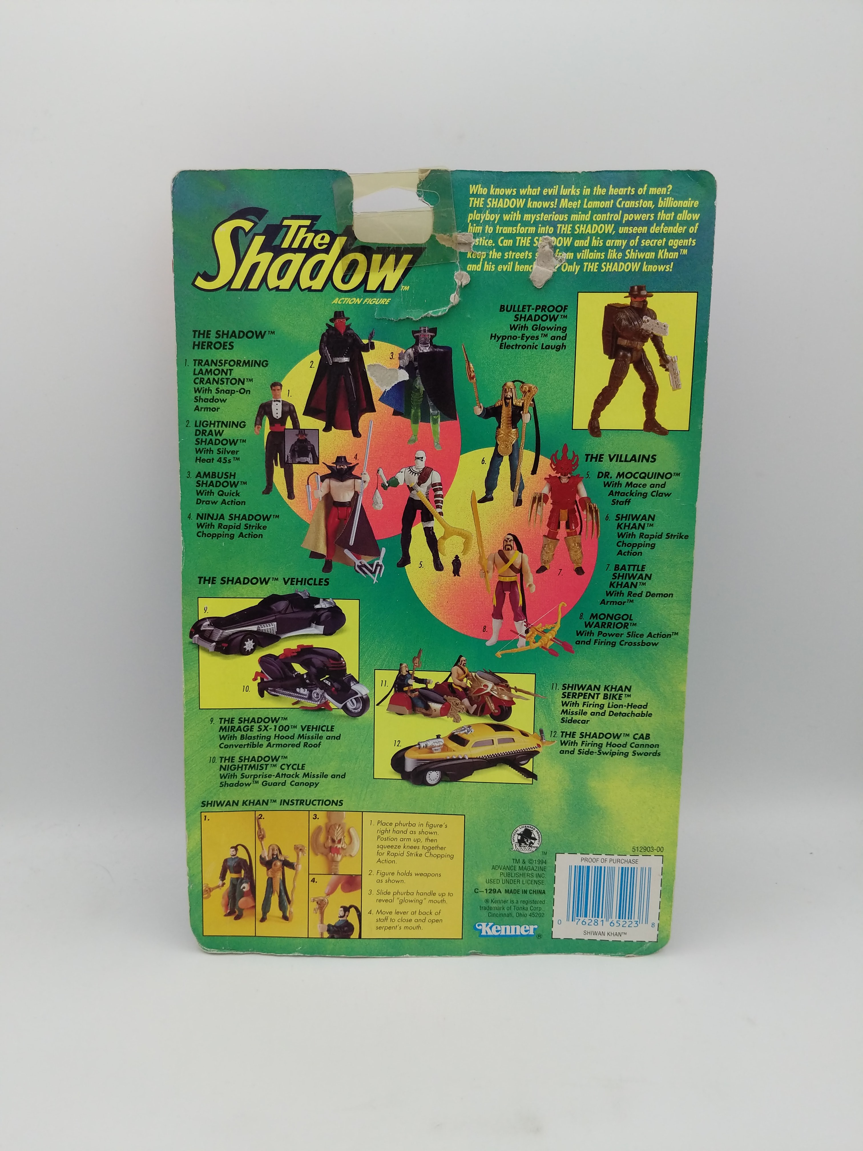 Kenner The Shadow Shiwan Khan Vintage Figure 1994 view 2