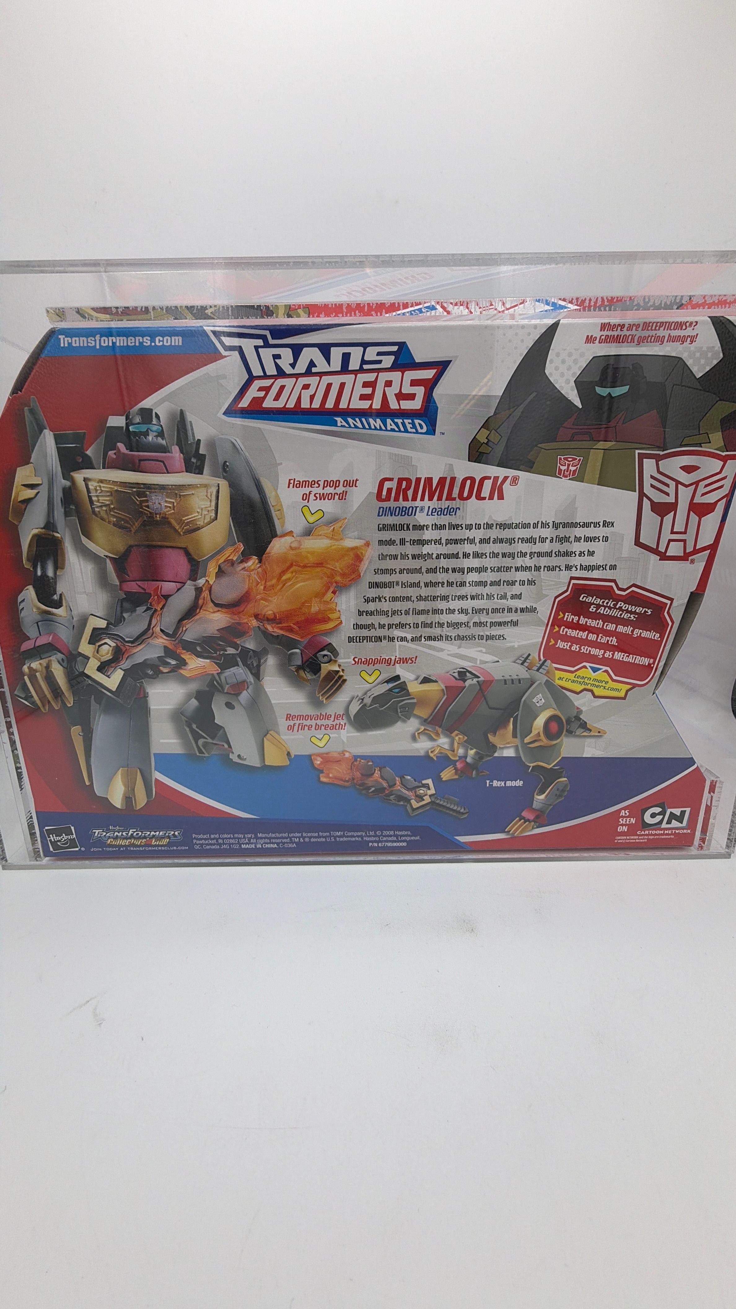 Hasbro GRADED *90* Transformers Animated Voyager GrimlocK view 3