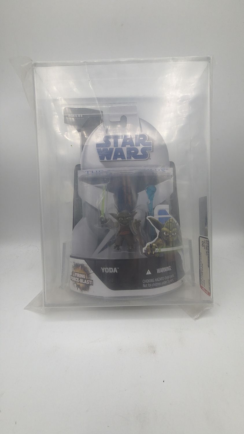 Hasbro GRADED *90* Star Wars 2007 Hasbro Figure Clone Wars #03 Yoda