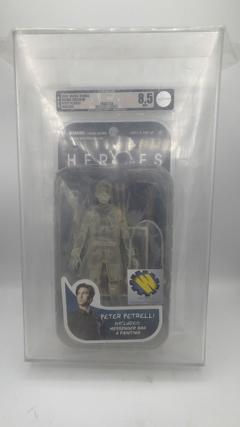 Mezco GRADED *8.5* 2007 Heroes Figure Peter Petrelli Invisible Wizard Entertainment Mezco