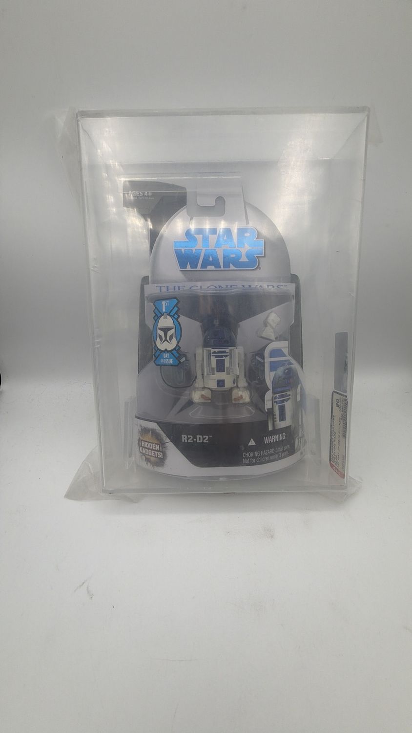 Hasbro GRADED *90* R2-D2 Hidden Gadgets 1st Day – 9.0 (2008) Star Wars Clone Wars R2-D2 1st Day Issue 2008