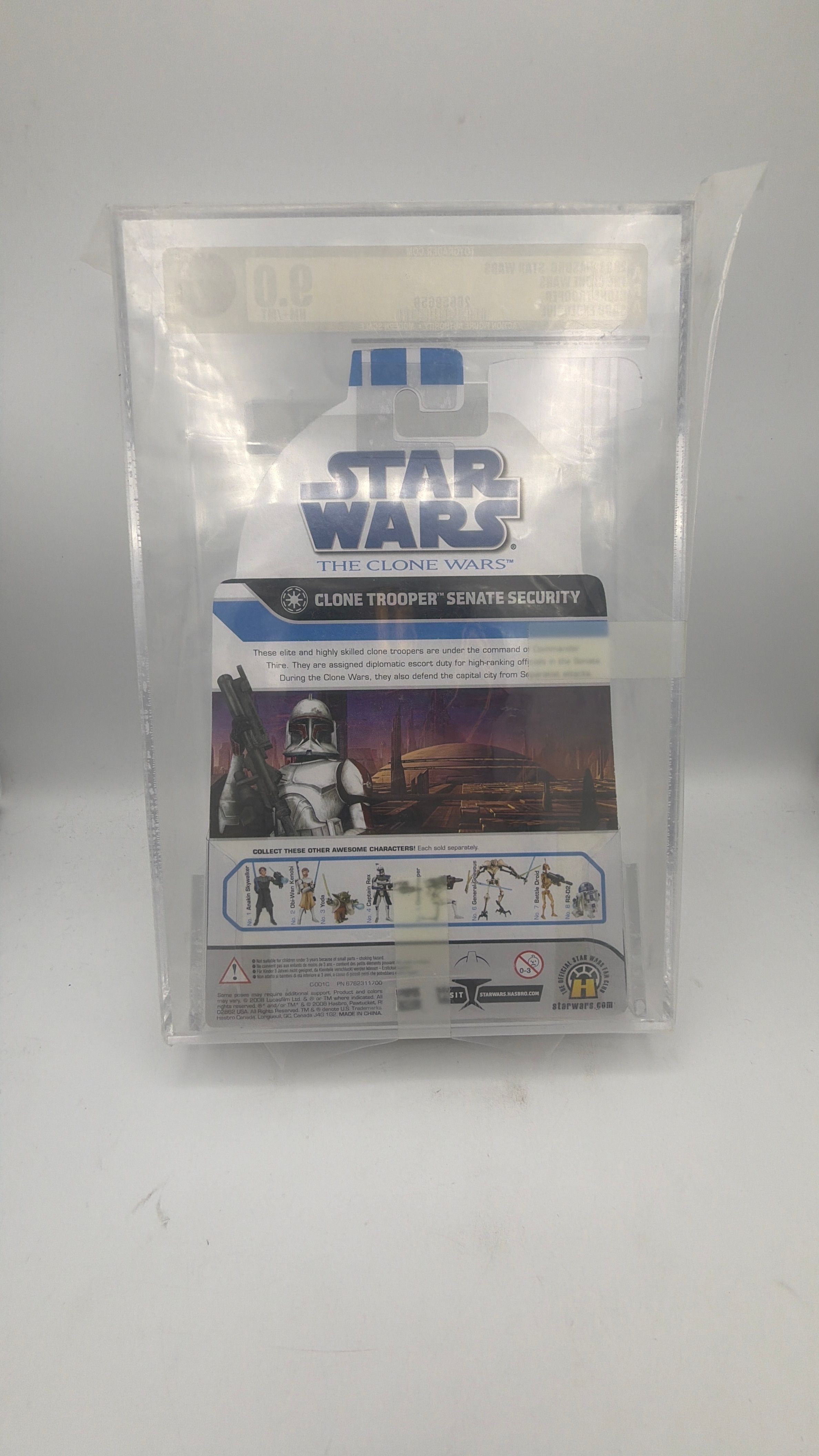 Hasbro GRADED *9.0* Senate Security Clone – 9.0 (2009) Star Wars Clone Wars Senate Security 2009 view 3