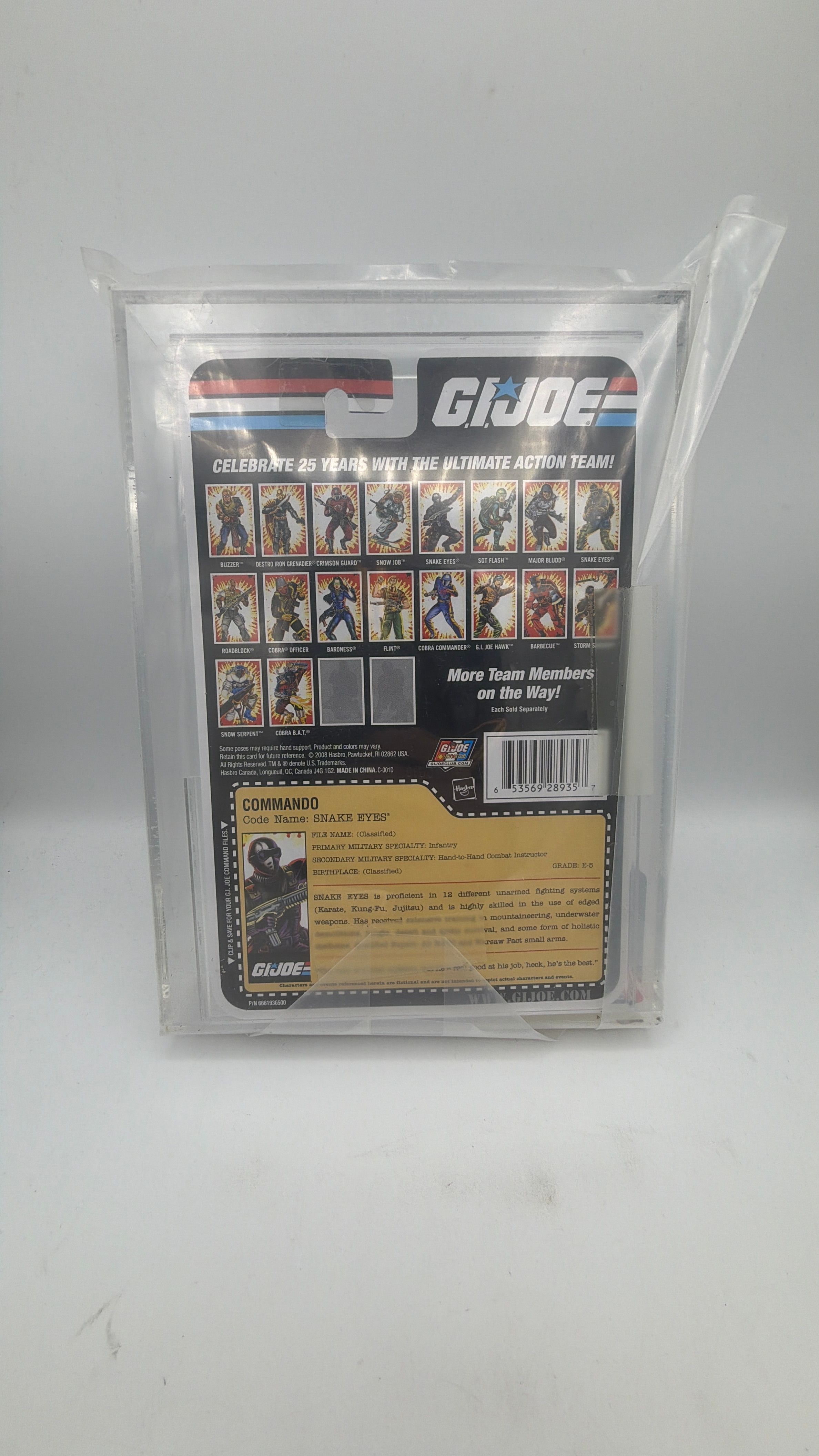 Hasbro 2007 GRADED *U90* GI Joe Snake Eyes 25th Anniversary view 3