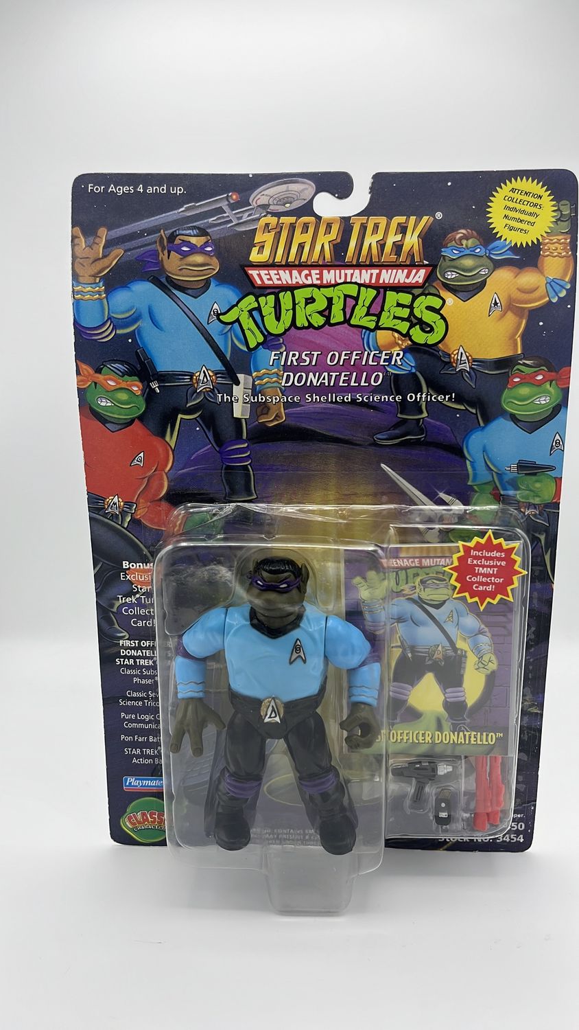 Playmates TMNT Star Trek First Officer Donatello Vintage Figure 1994