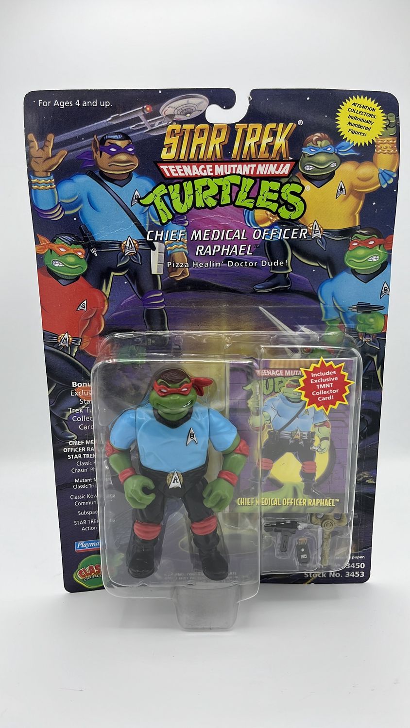Playmates TMNT Star Trek Chief Medical Officer Raphael Vintage Figure 1994