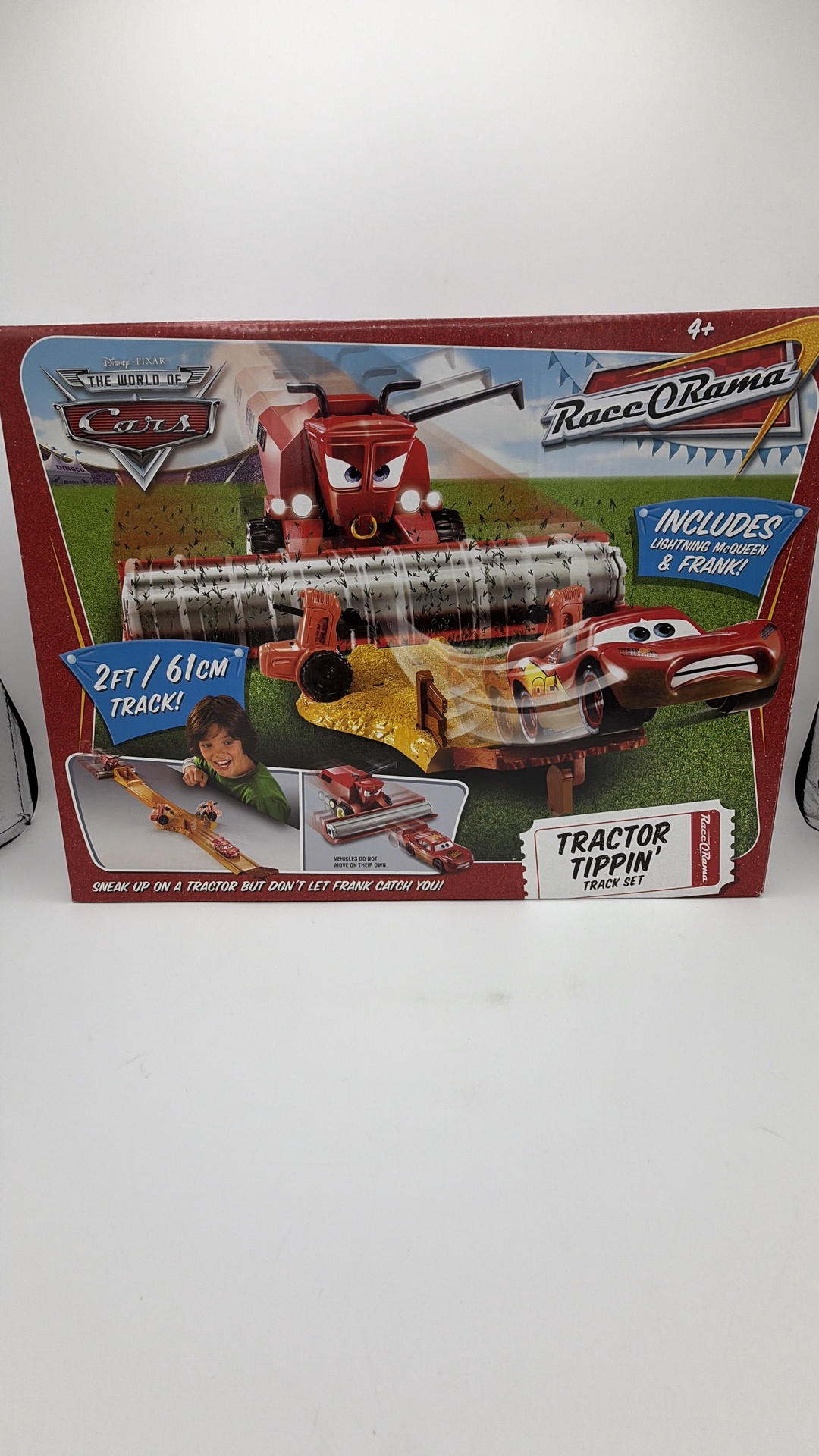 Disney Pixar Cars 2012 Race O Rama Tractor Tippin’ Track Set Frank & Lightning McQueen