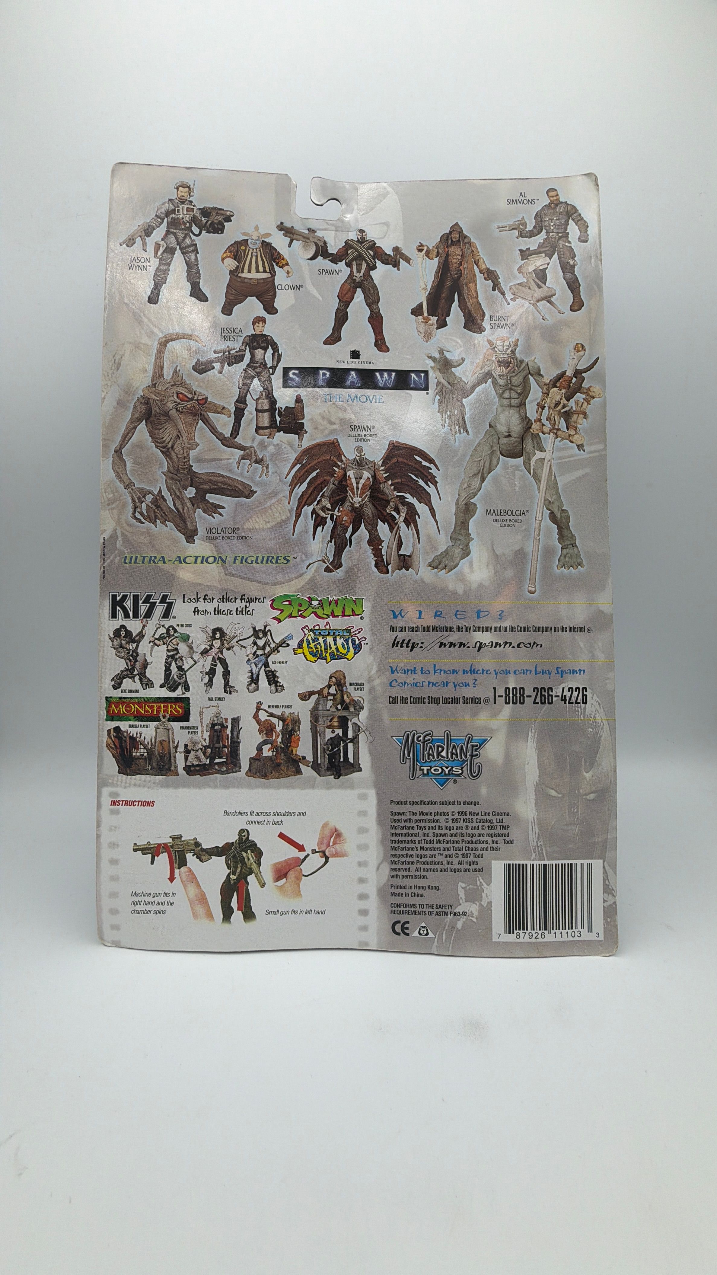 McFarlane Toys Spawn The Movie: Spiked Spawn Ultra Figure Sealed McFarlane 1996 Unmasked view 4