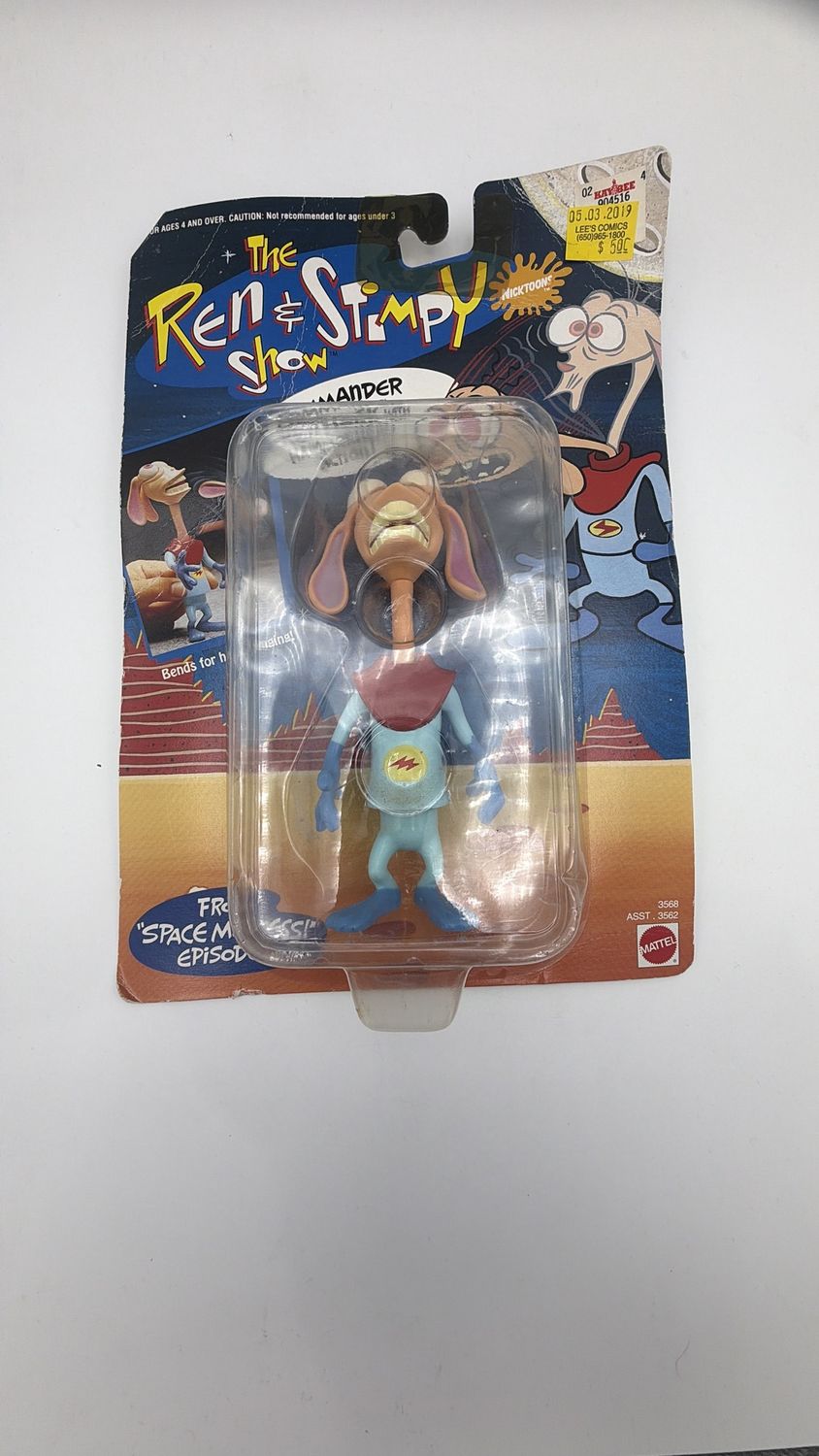 Mattel 1993 Ren and Stimpy Figures Commander and Slap Happy Ren