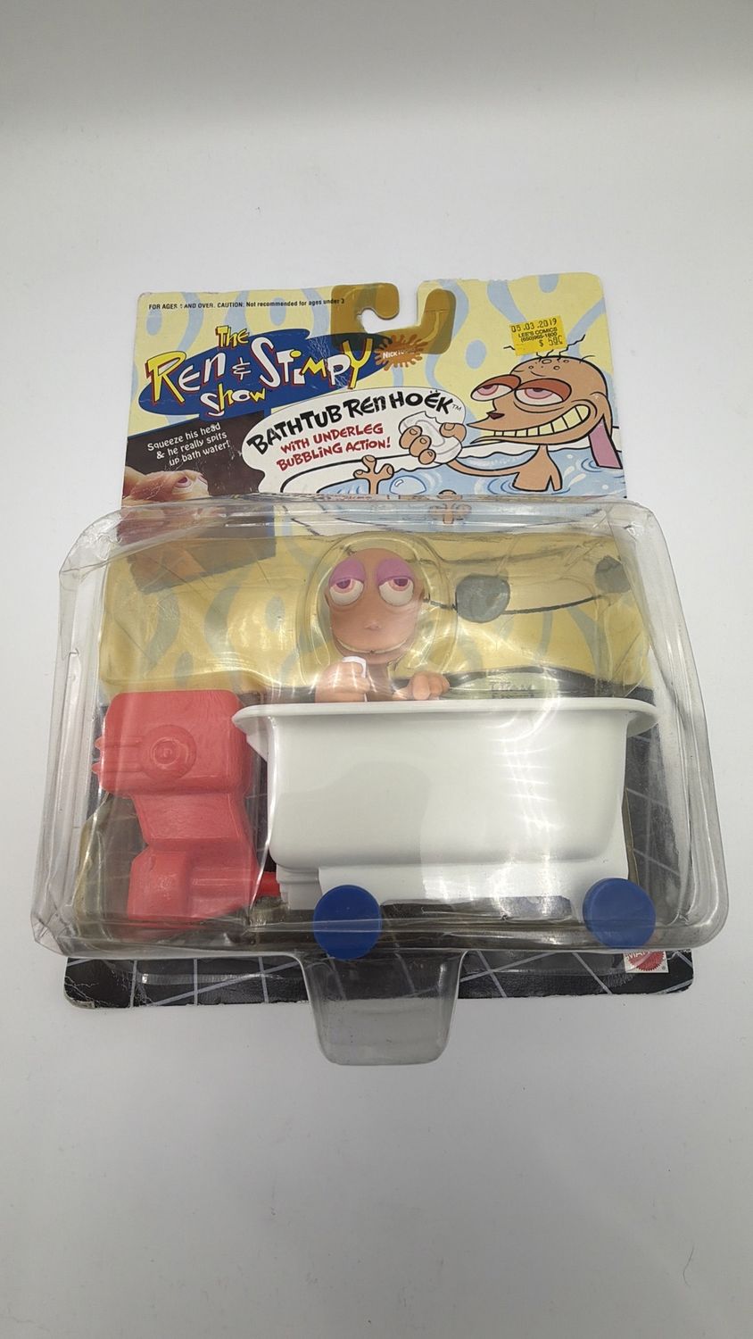 Mattel 1993 Ren and Stimpy Figure Bathtub Ren Hoëk