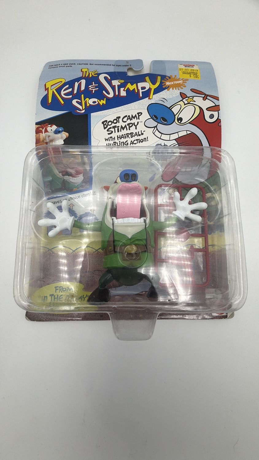 Mattel 1993 Ren and Stimpy Figures Boot Camp Stimpy