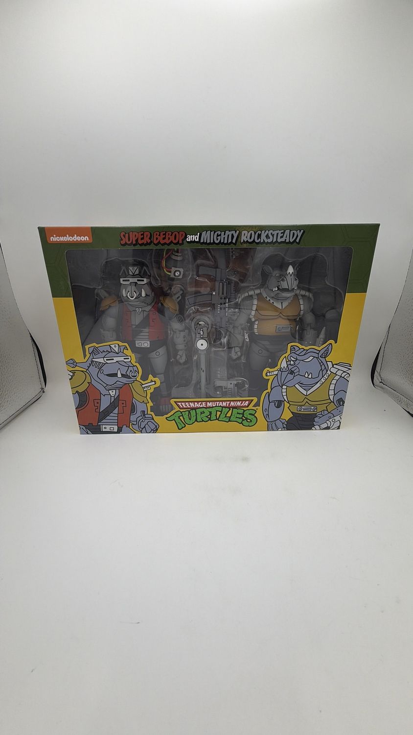 NECA TMNT Super Bebop and Mighty Rocksteady Figure
