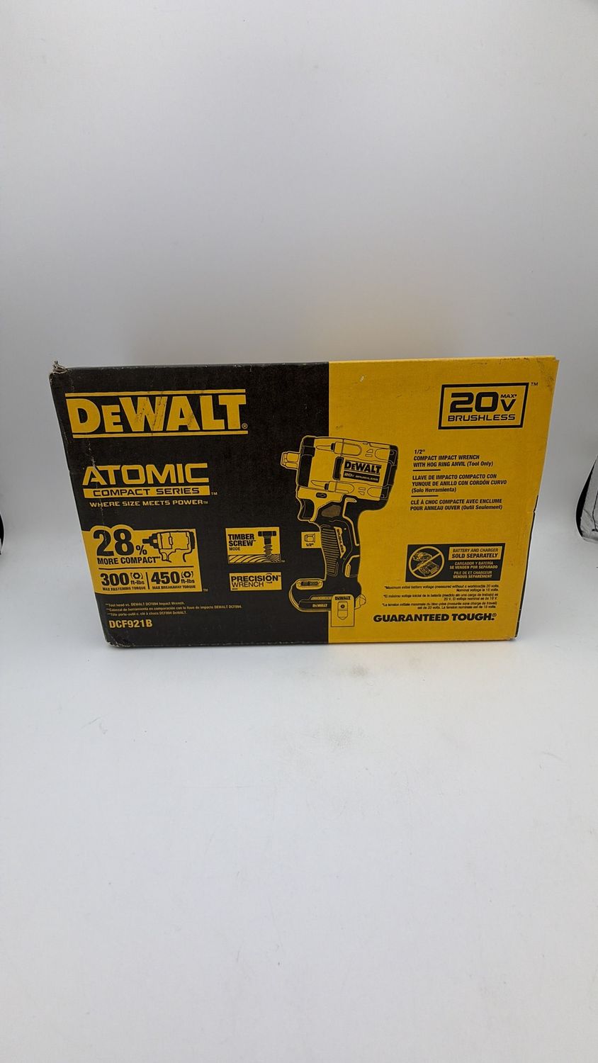 Dewalt DCF921B 1/2” Compact Impact Wrench with Hog Ring Anvil