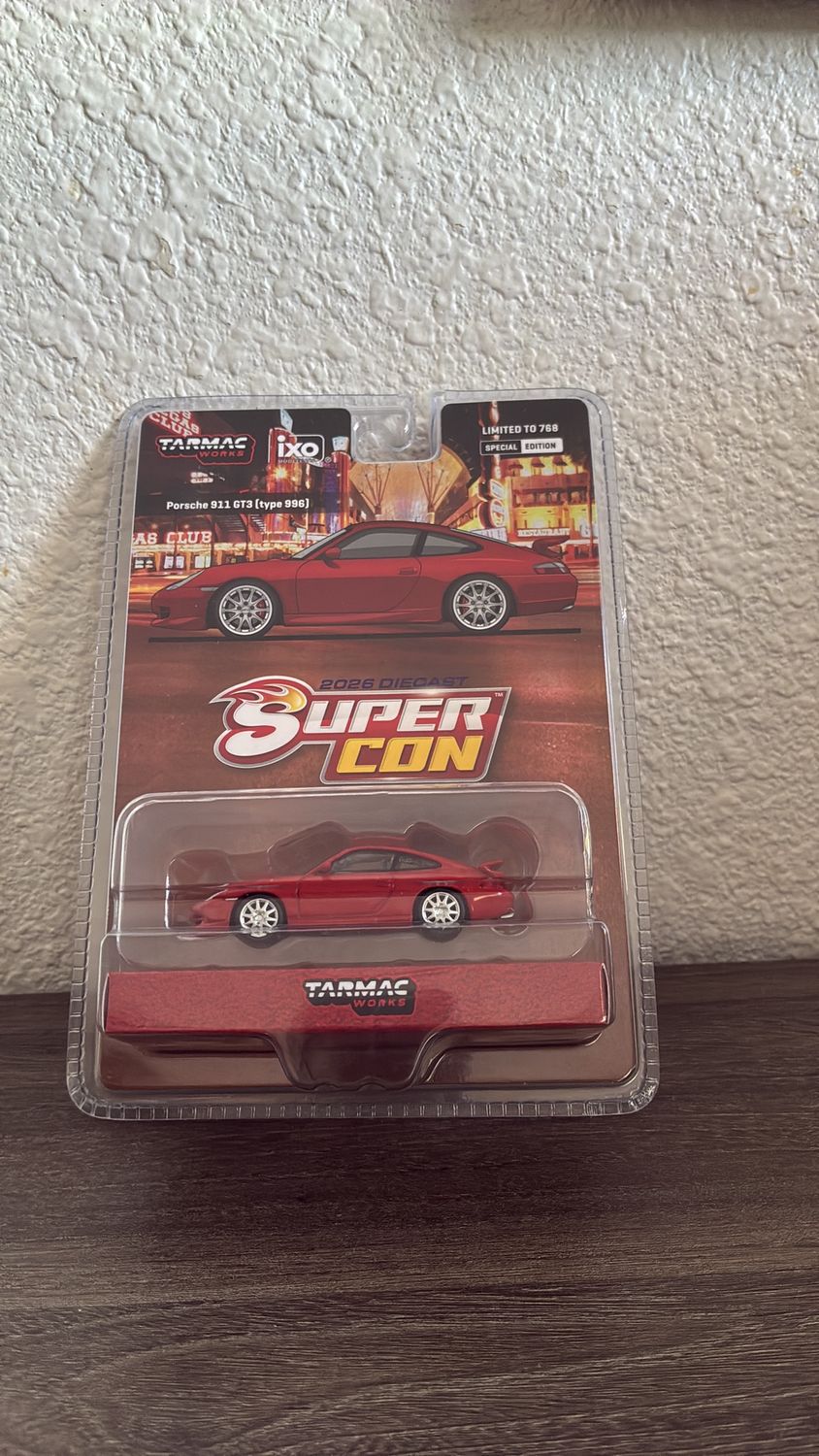 Tarmac 2026 Super Diecast Con Exclusive Porsche 911 GT3 (type 996) **in hand**