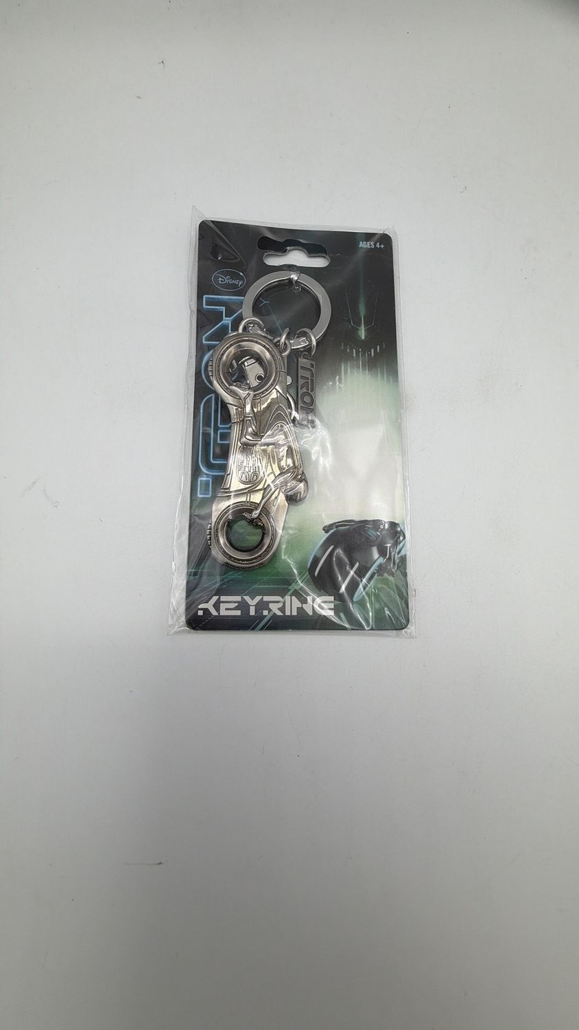 Disney TRON LEGACY Keychain Lightcycle Key Ring Chain 2010 NEW SEALED