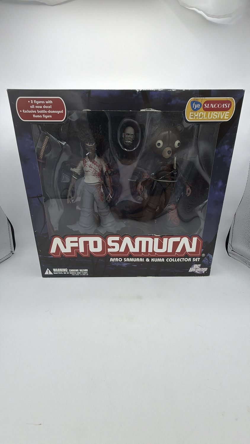 DC Unlimited Figure Afro Samurai and Kuma Collectors Set FYE Suncoast Exclusive