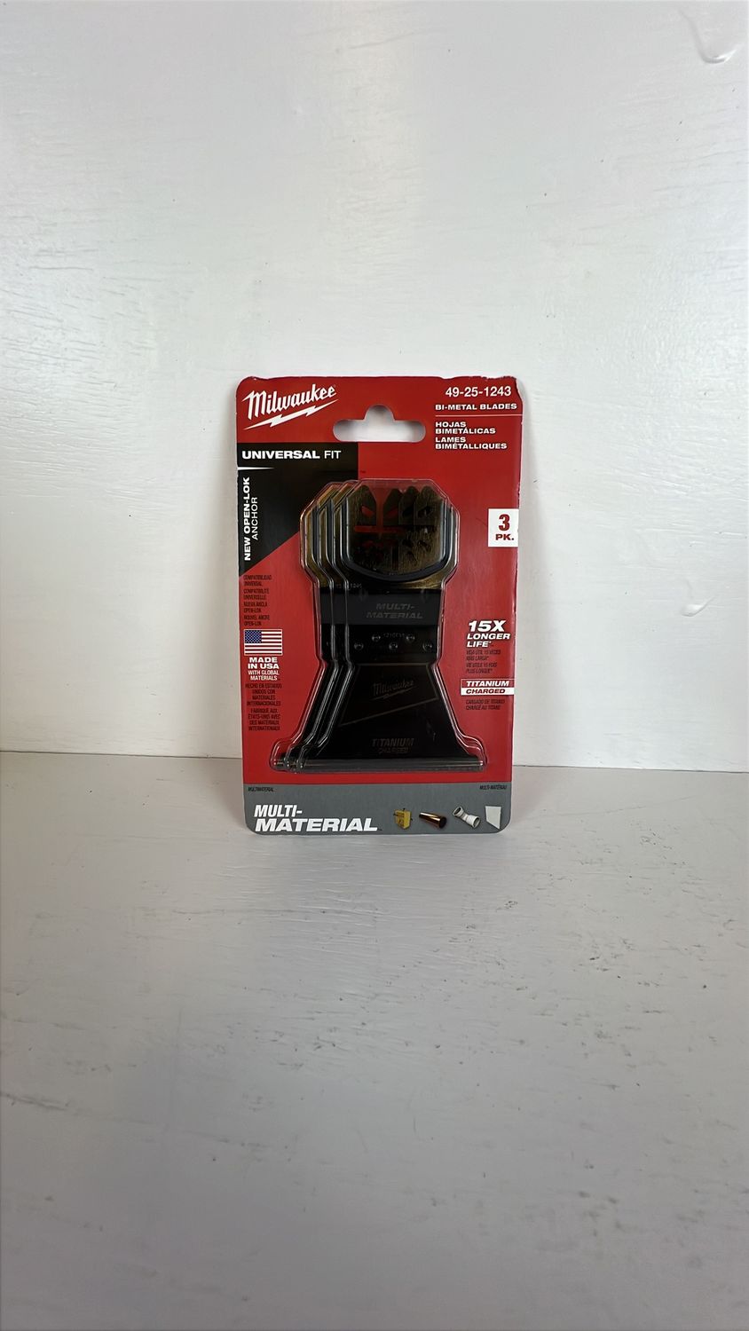 Milwaukee 49-25-1243 Multi Tool Blade Pack of 3 Wood Copper PVC Tile