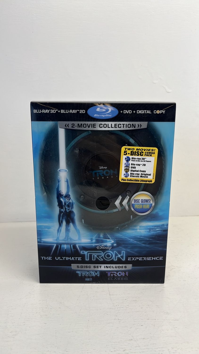 Disney Tron Legacy Blu-Ray/3D/DVD 2 Movie Collection Box Set 2011