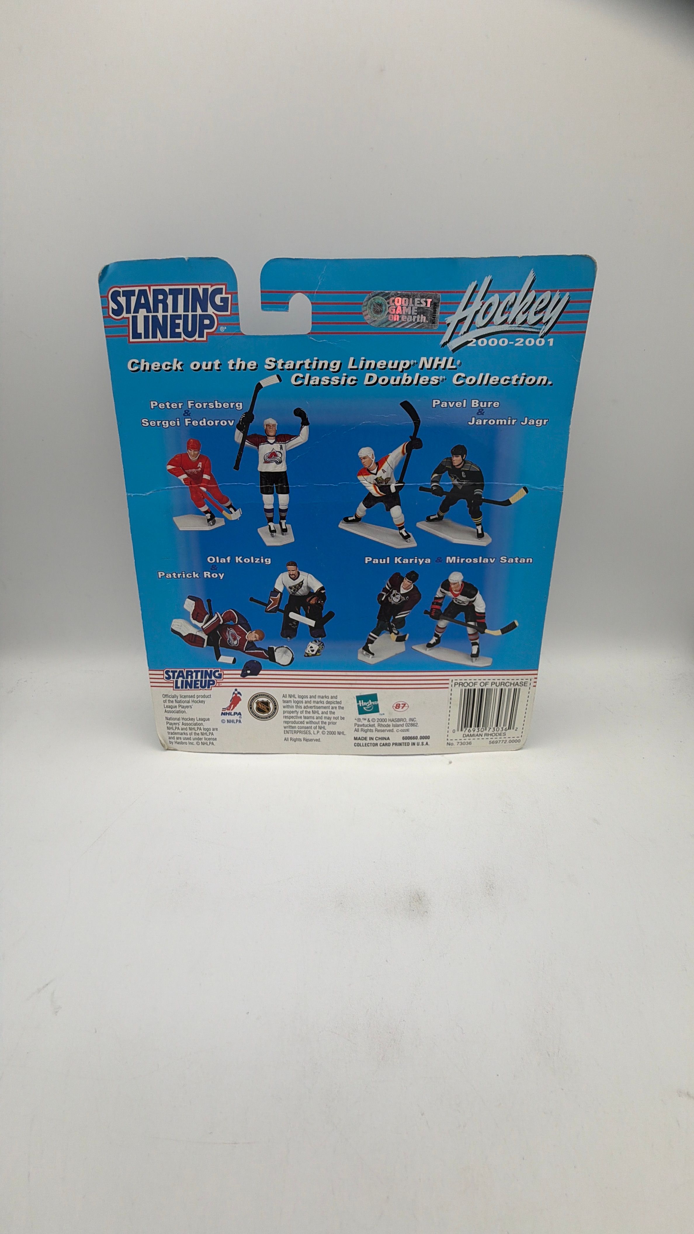 Hasbro Vintage Damian Rhodes Figure #1 Atlanta Thrashers Starting Lineup 2000-2001 Figure view 4