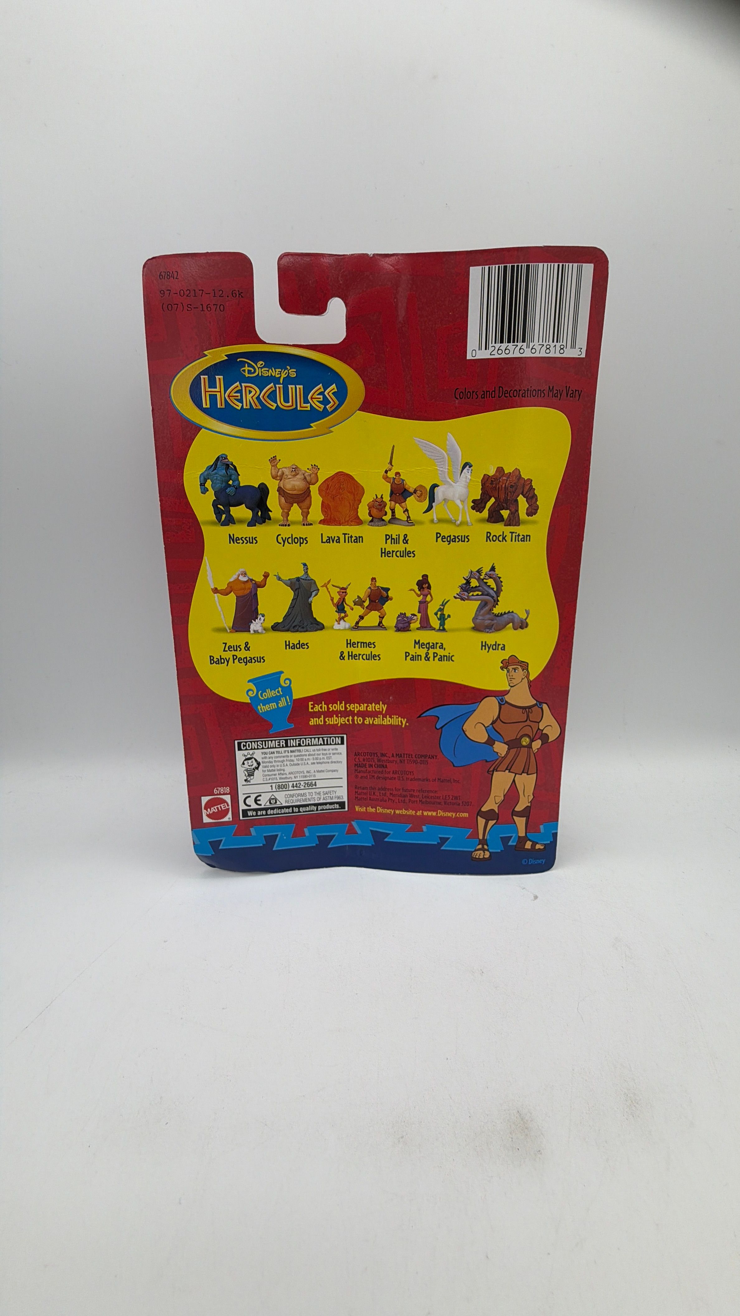 Vintage 1991 Mattel Disney Hercules Cyclops Figure view 4