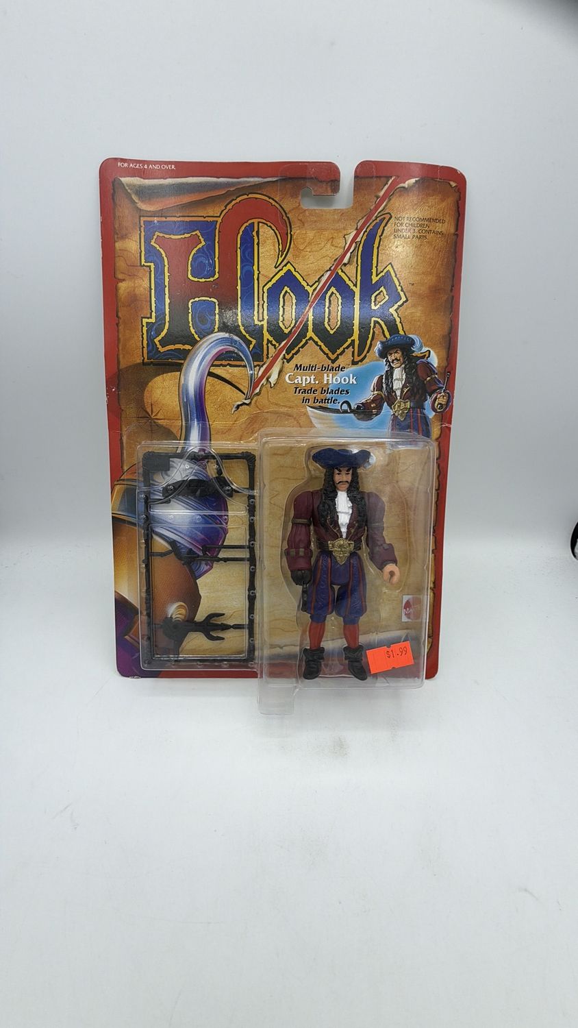 Vintage 1991 Mattel Hook Multi-Blade Captain Hook Figure