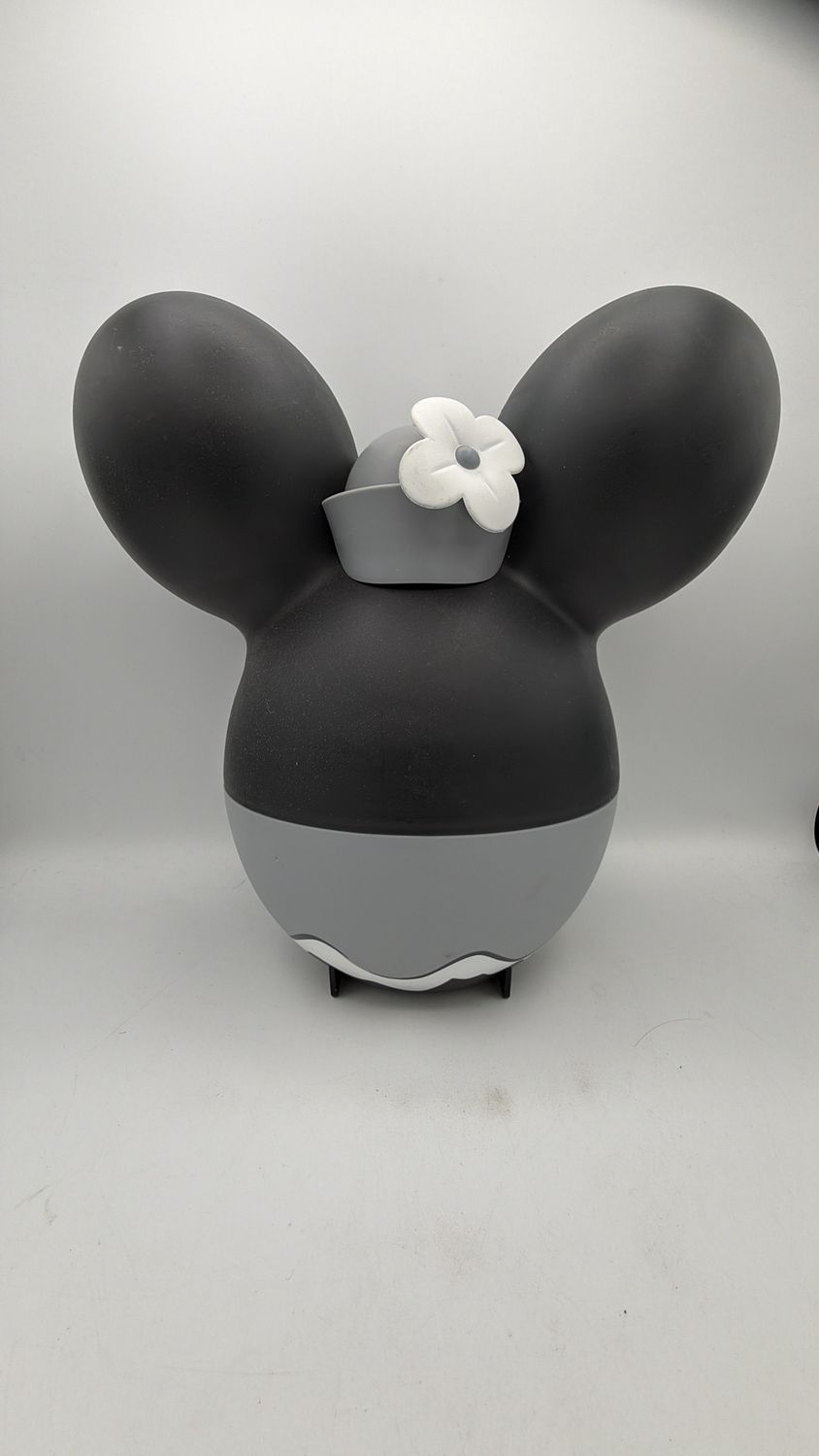 Disney Parks Minnie Mouse Steamboat Willie Popcorn Bucket Black White Grey