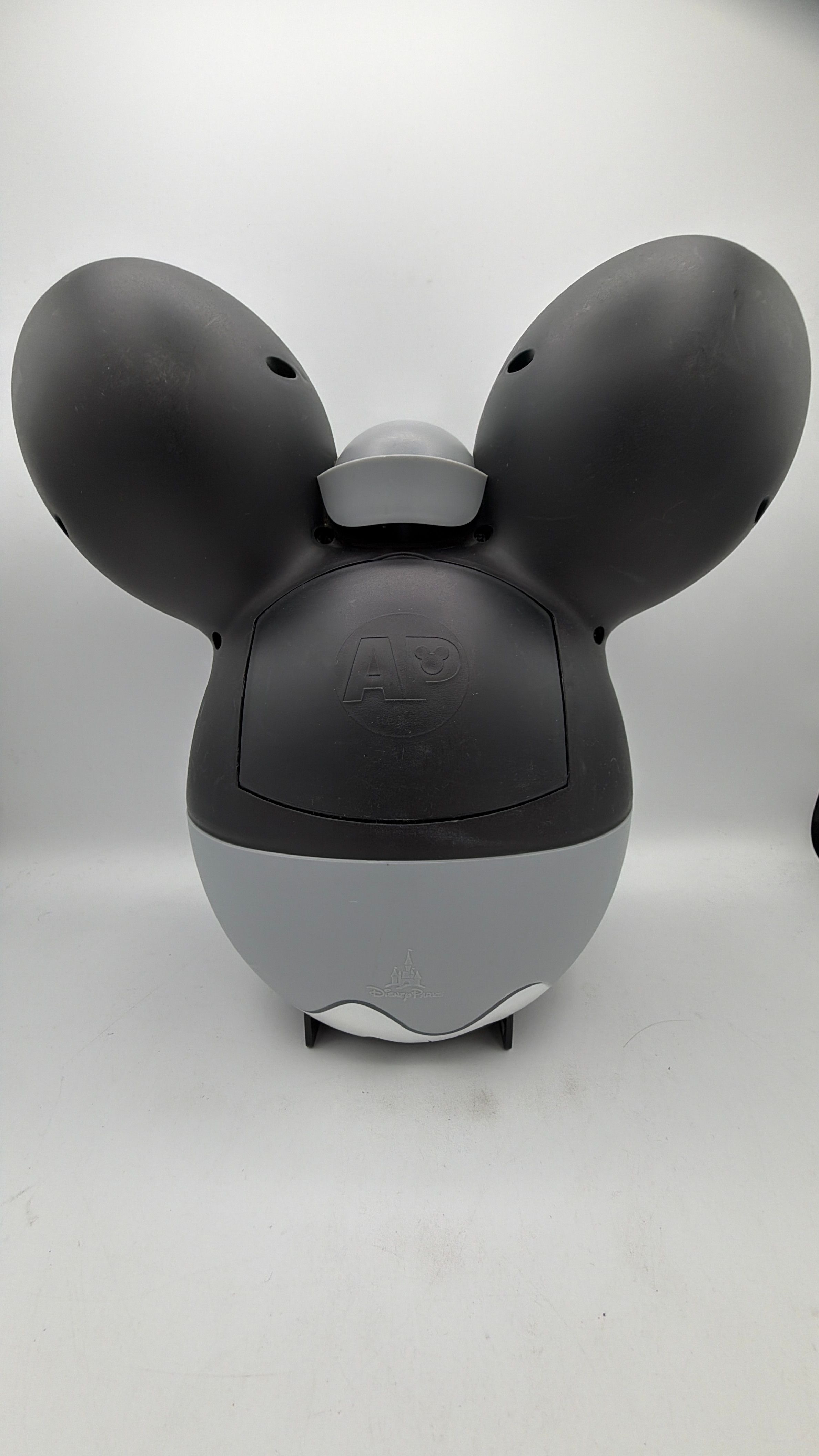 Disney Parks Steamboat Willie Popcorn Bucket Black White Grey view 2