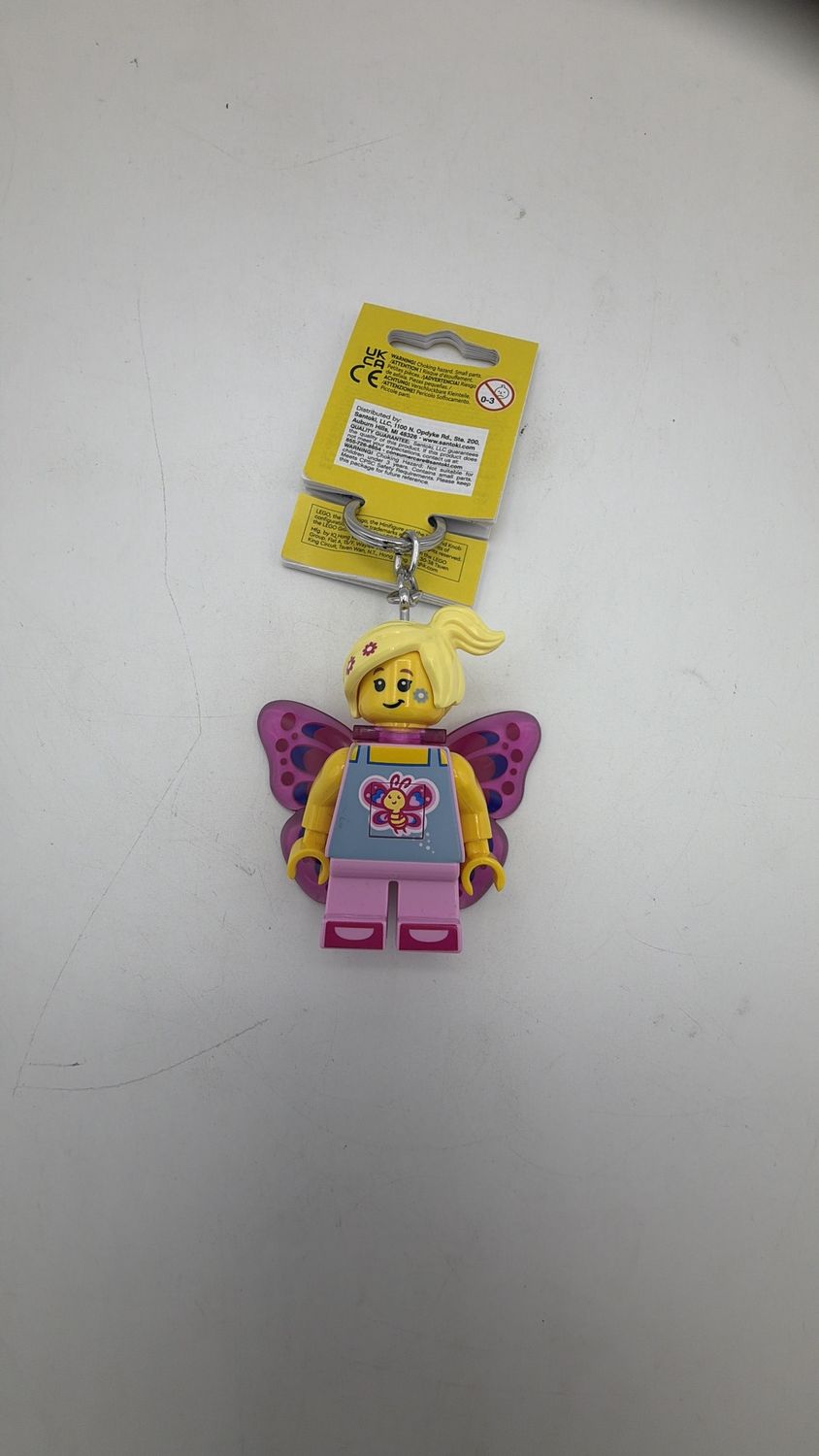 LEGO Iconic Butterfly Girl Minifigure Key Light Keychain