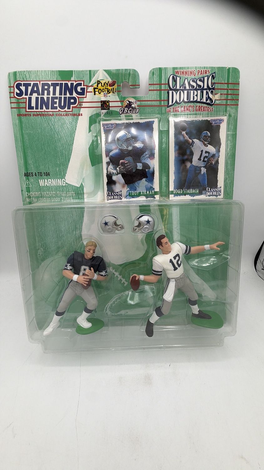 Kenner Starting Lineup Figure Set Troy Aikman &amp; Roger Satubach 1997 Classic Doubles