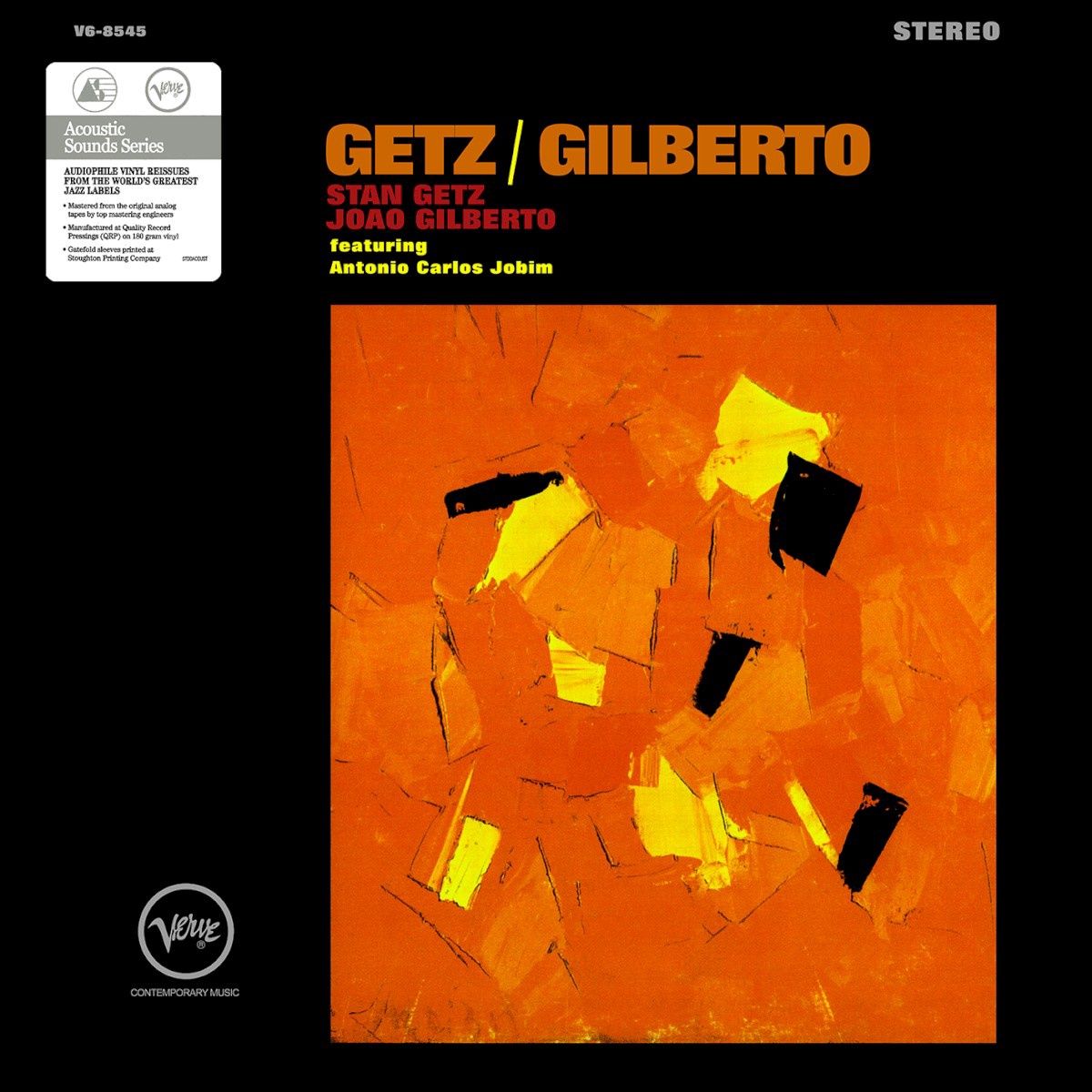 Vinyl Record | Stan Getz &amp; Joao Gilberto - Getz / Gilberto (Verve Acoustic Sounds Series 180g deluxe LP)