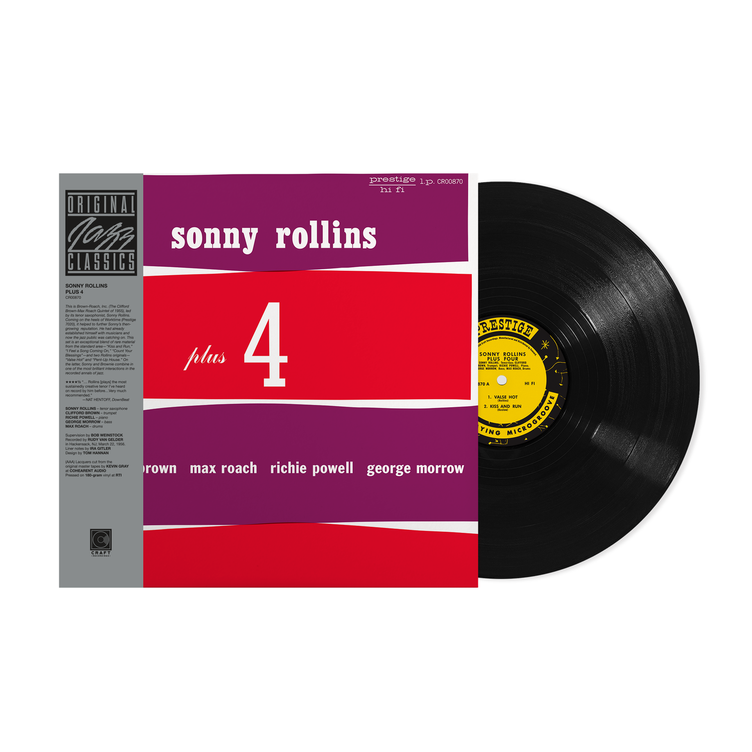 Vinyl Record | Sonny Rollins - Plus 4 (Original Jazz Classics Series 180g LP)