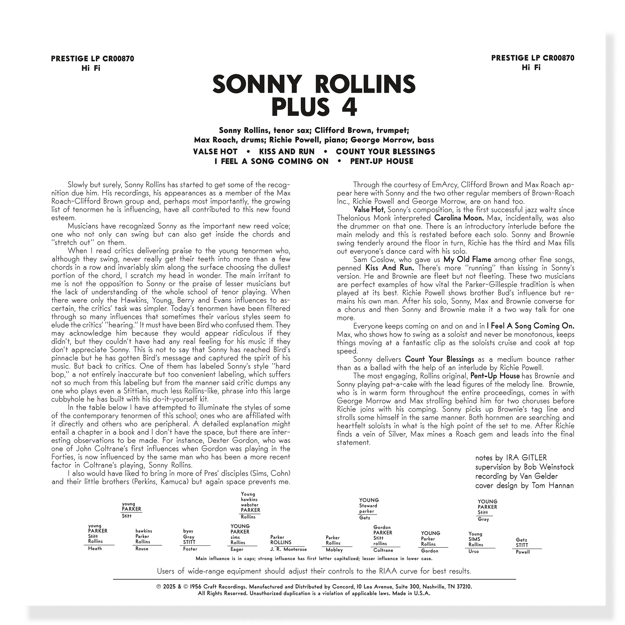 Vinyl Record | Sonny Rollins - Plus 4 (Original Jazz Classics Series 180g LP) view 2