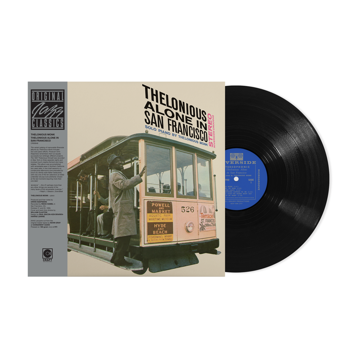 Vinyl Record | Thelonious Monk - Thelonious Alone In San Francisco (Original Jazz Classics Series 180g LP)