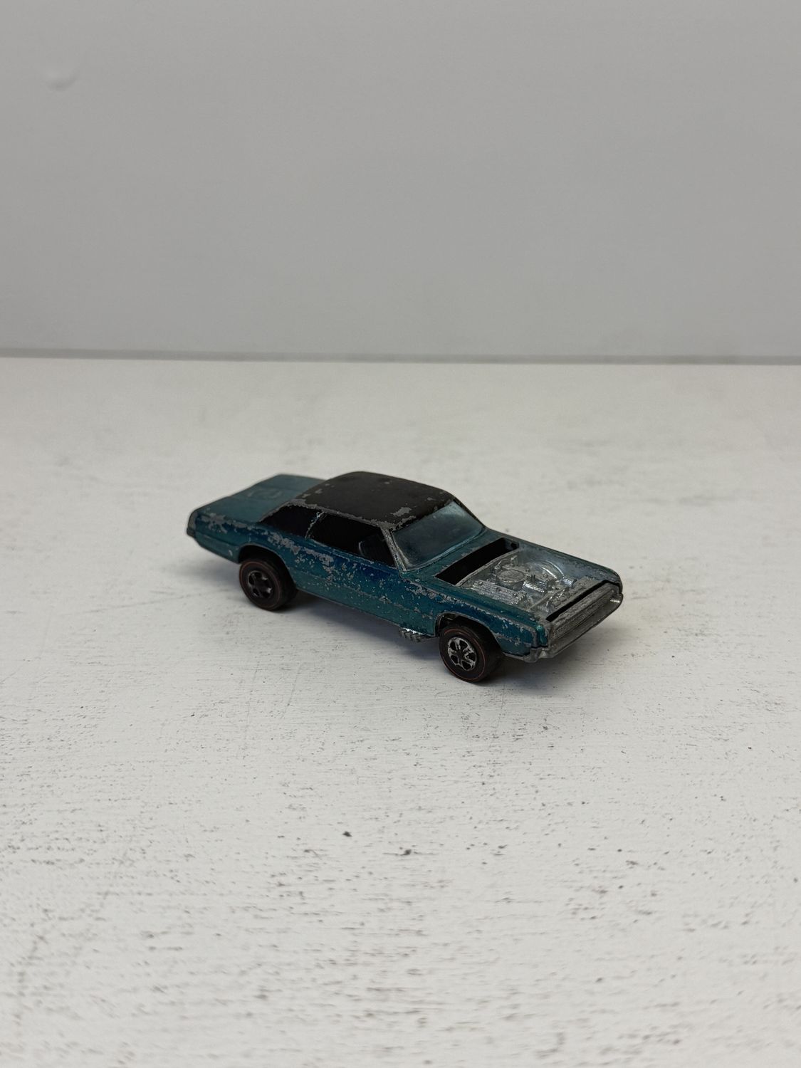 Vintage 1967 Hot Wheels Red Line Custom T-Bird Aqua