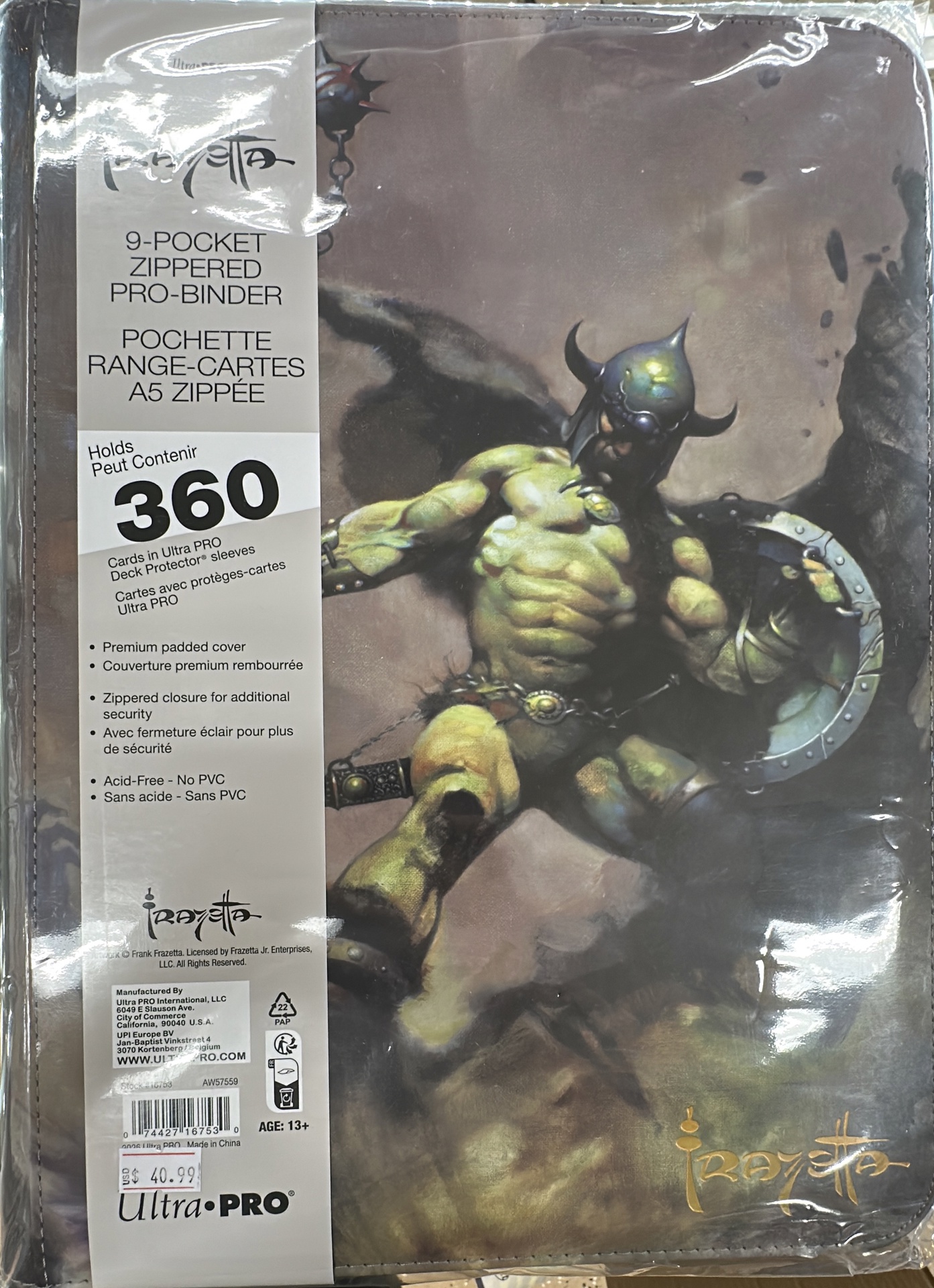 Ultra PRO Frank Frazetta Warrior with Ball and Chain Binder
