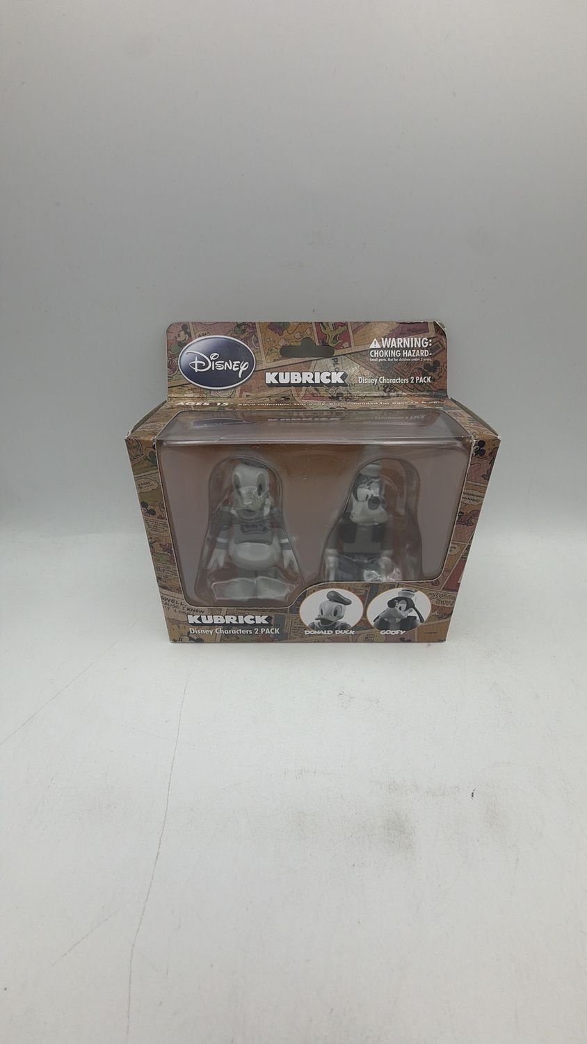 Medicom Disney Kubrick Black &amp; White Donald Duck and Goofy Set