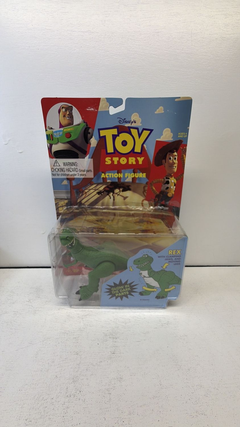 Thinkway Disney Pixar Toy Story Movie Rex Figure Glow in the Dark