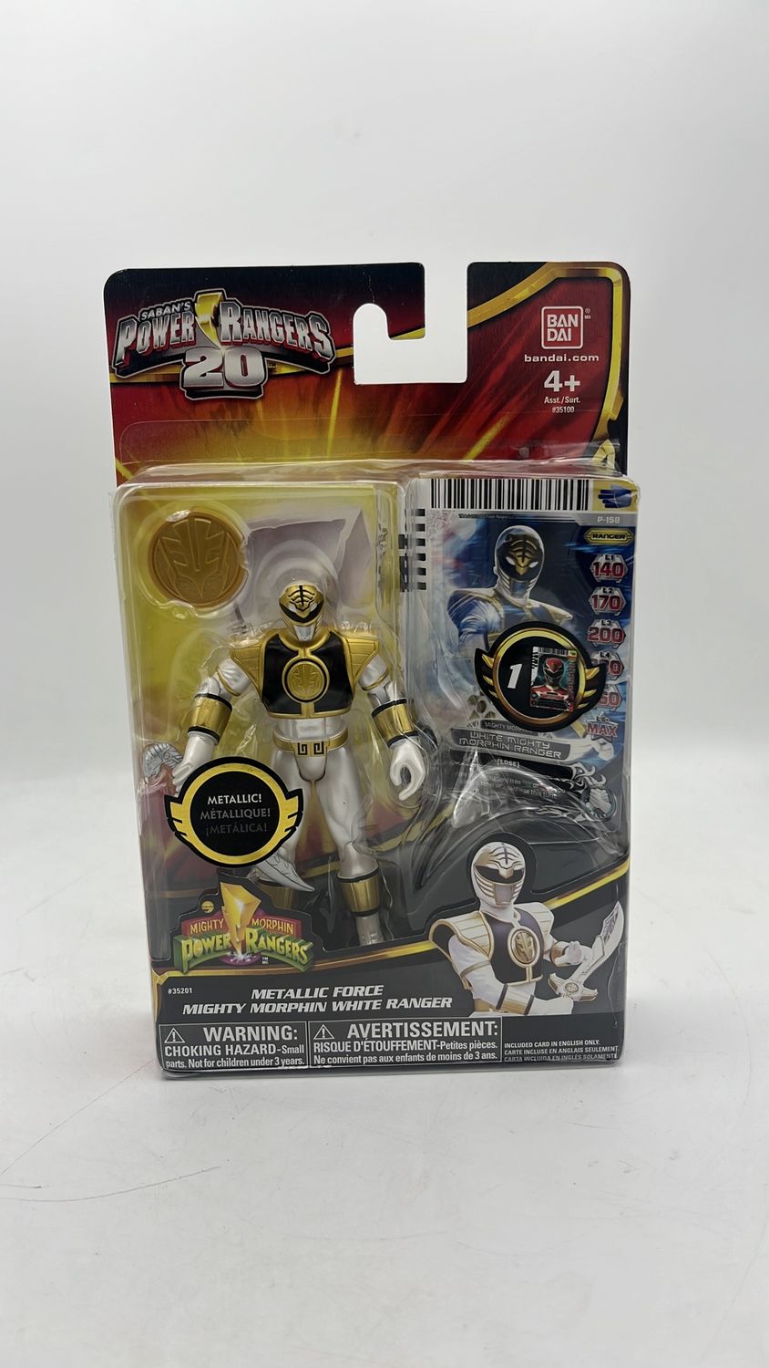 Bandai Power Rangers 20 Mighty Morphin White Ranger Figure 2013